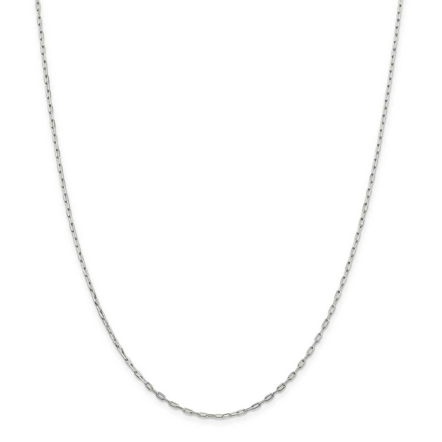 1.75mm Elongated Open Link Chain 22 Inch Sterling Silver QFC155-22, MPN: QFC155-22,