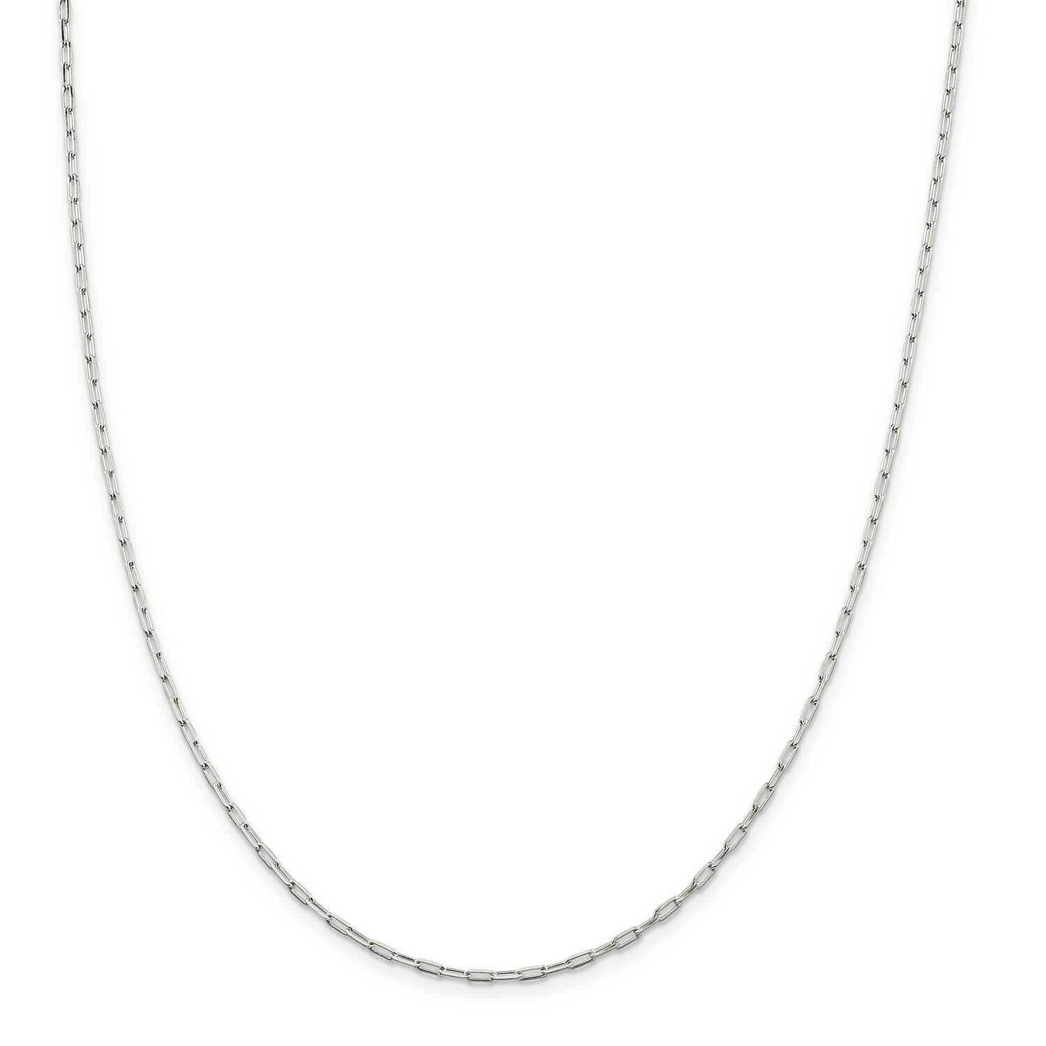 2mm Elongated Open Link Chain 26 Inch Sterling Silver QFC156-26, MPN: QFC156-26,