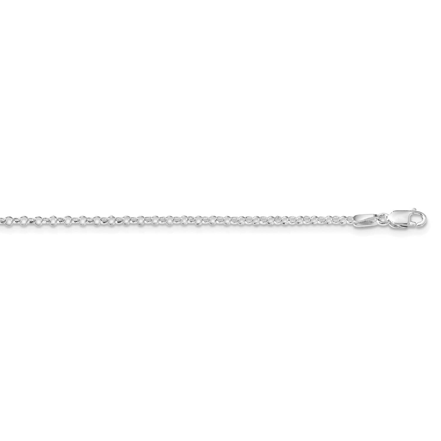 2mm Rolo Chain 16 Inch Sterling Silver Rhodium-Plated QFC1R-16, MPN: QFC1R-16,
