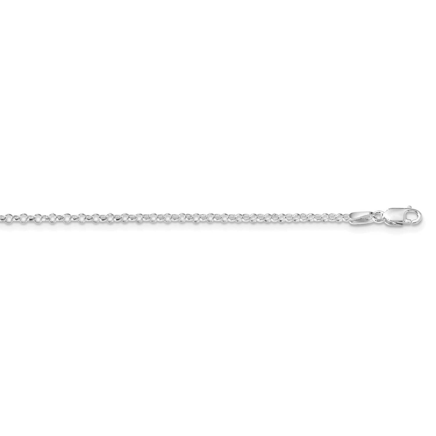 2mm Rolo Chain 18 Inch Sterling Silver Rhodium-Plated QFC1R-18, MPN: QFC1R-18,