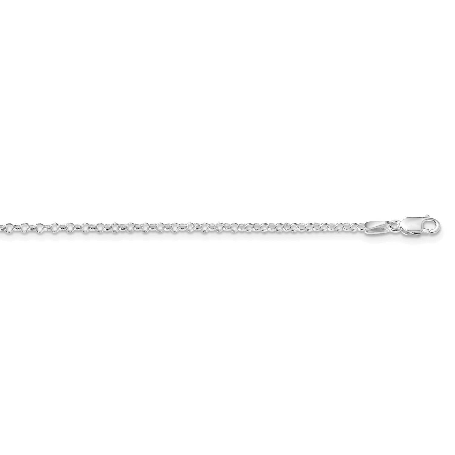 2mm Rolo Chain 20 Inch Sterling Silver Rhodium-Plated QFC1R-20
