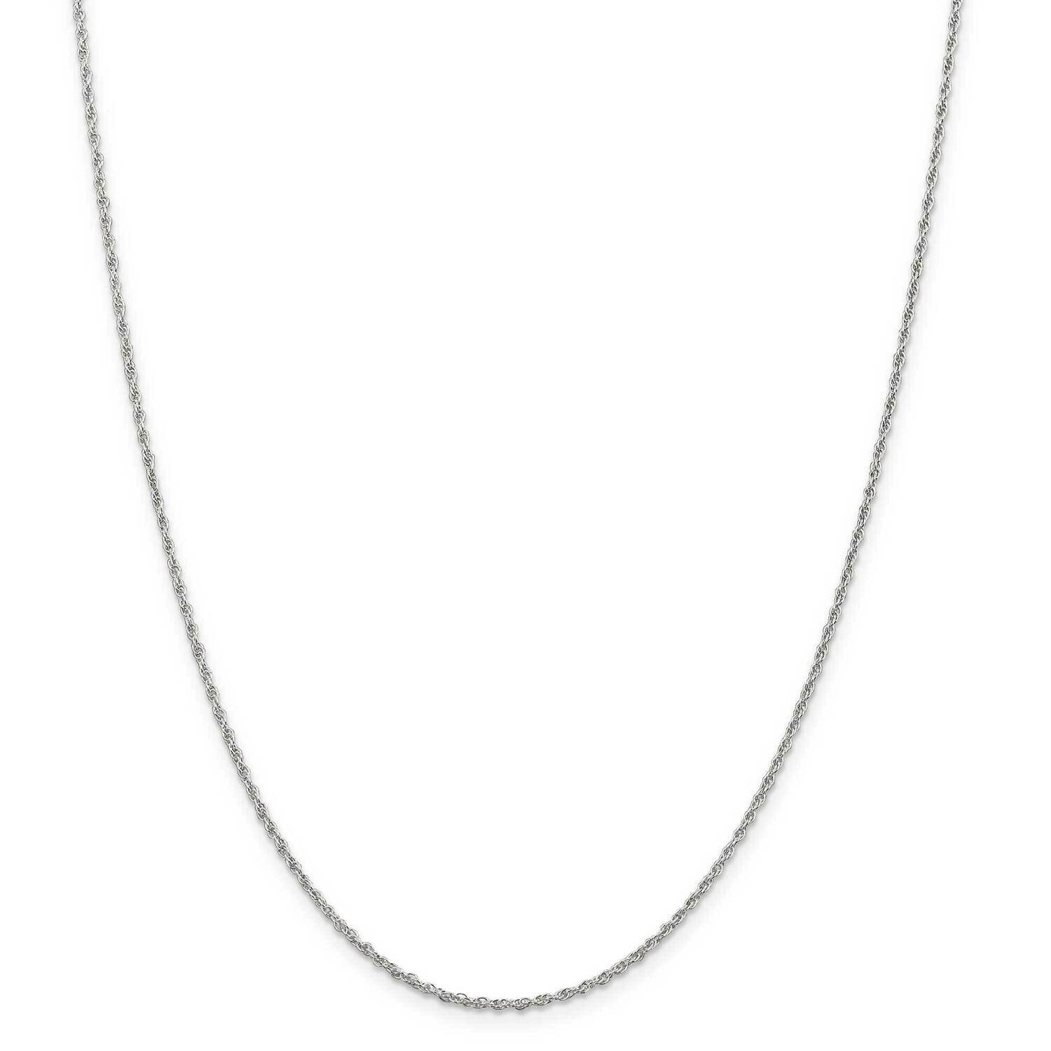1.6mm Loose Rope Chain 22 Inch Sterling Silver QFC207-22