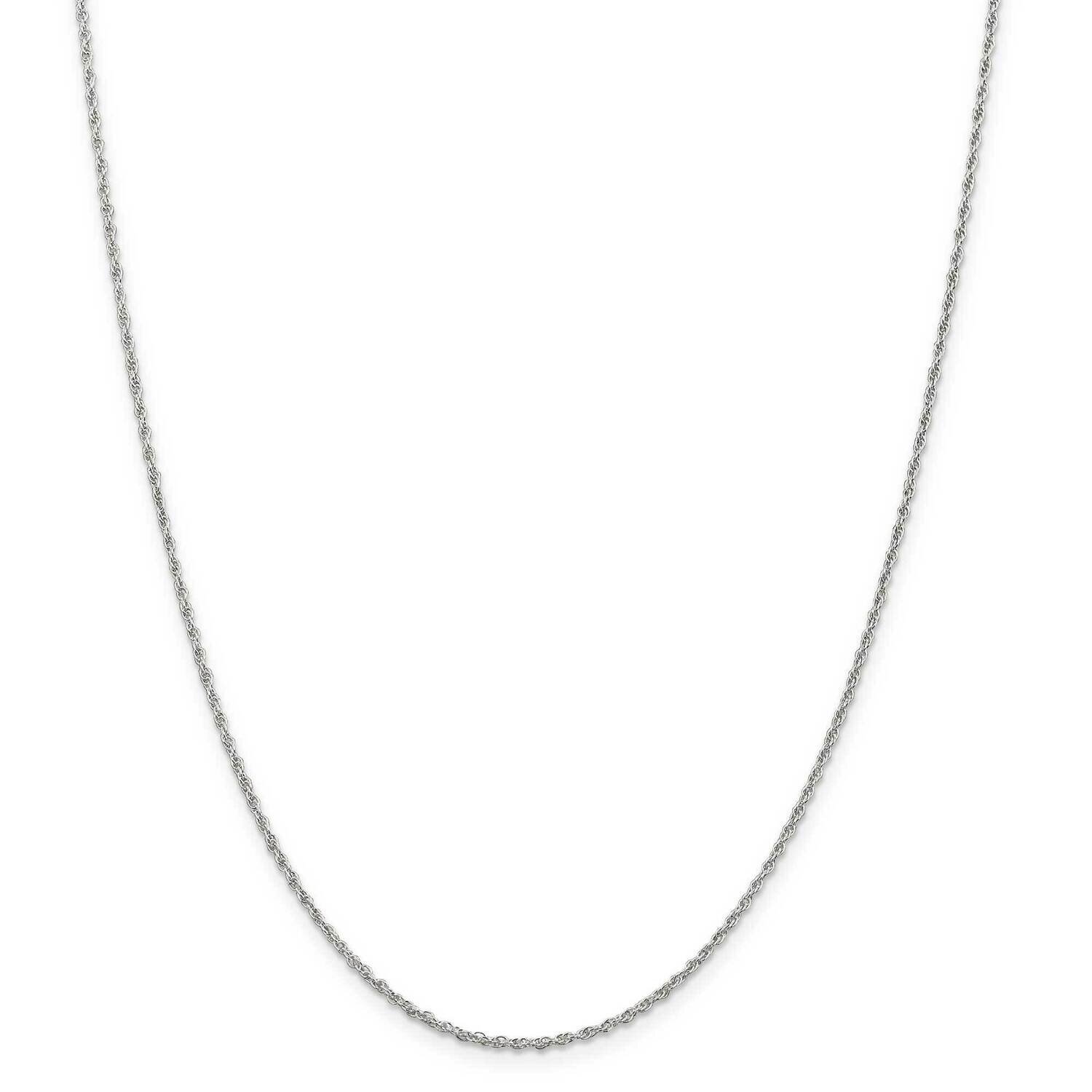 1.6mm Loose Rope Chain 30 Inch Sterling Silver QFC207-30, MPN: QFC207-30,