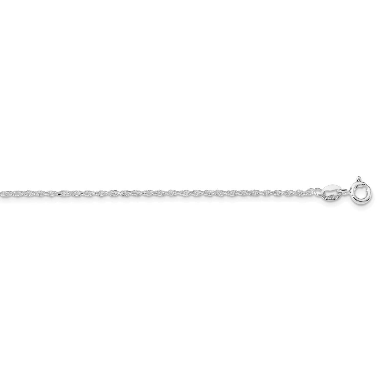 1.6mm Loose Rope Chain 22 Inch Sterling Silver Rhodium-Plated QFC207R-22