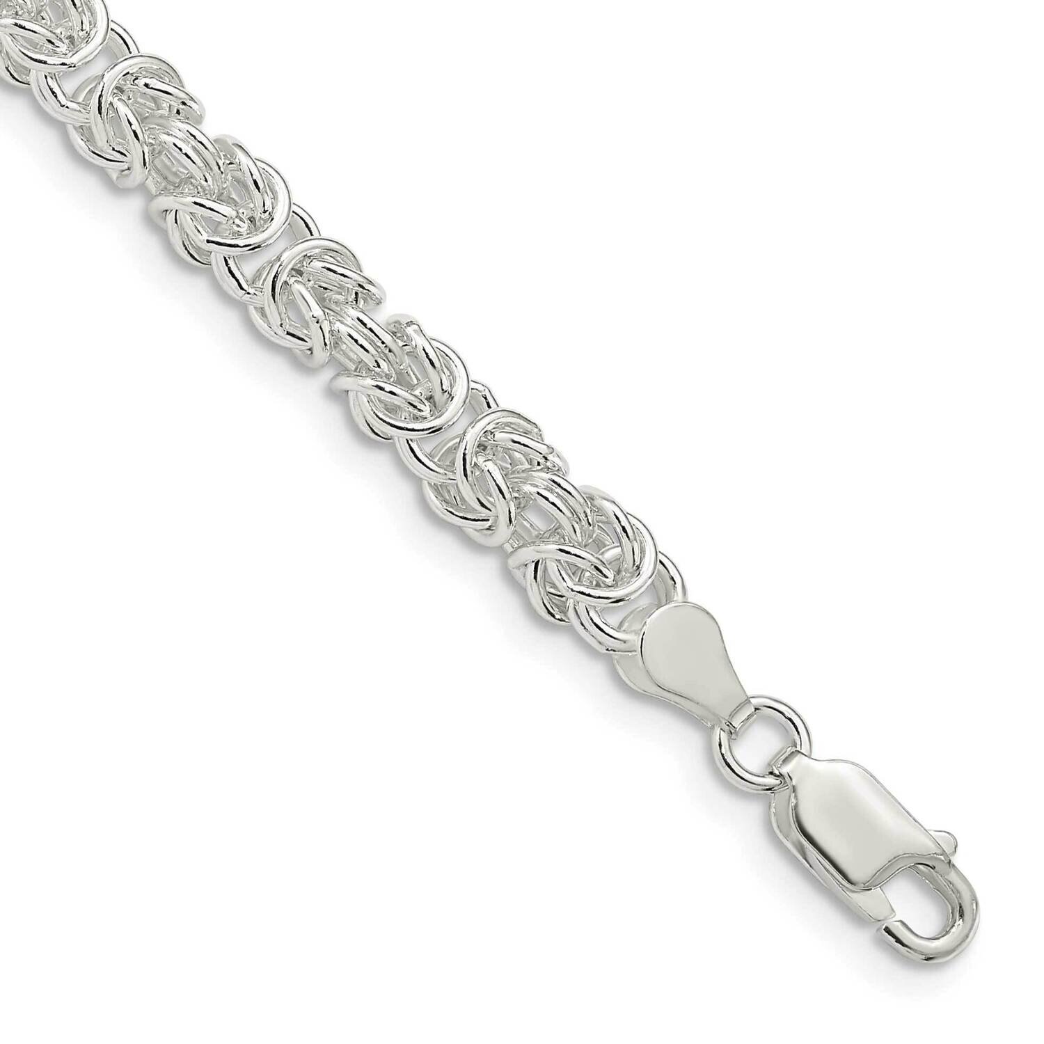 4.75mm Rounded Byzantine Chain 8 Inch Sterling Silver QFC221-8, MPN: QFC221-8,