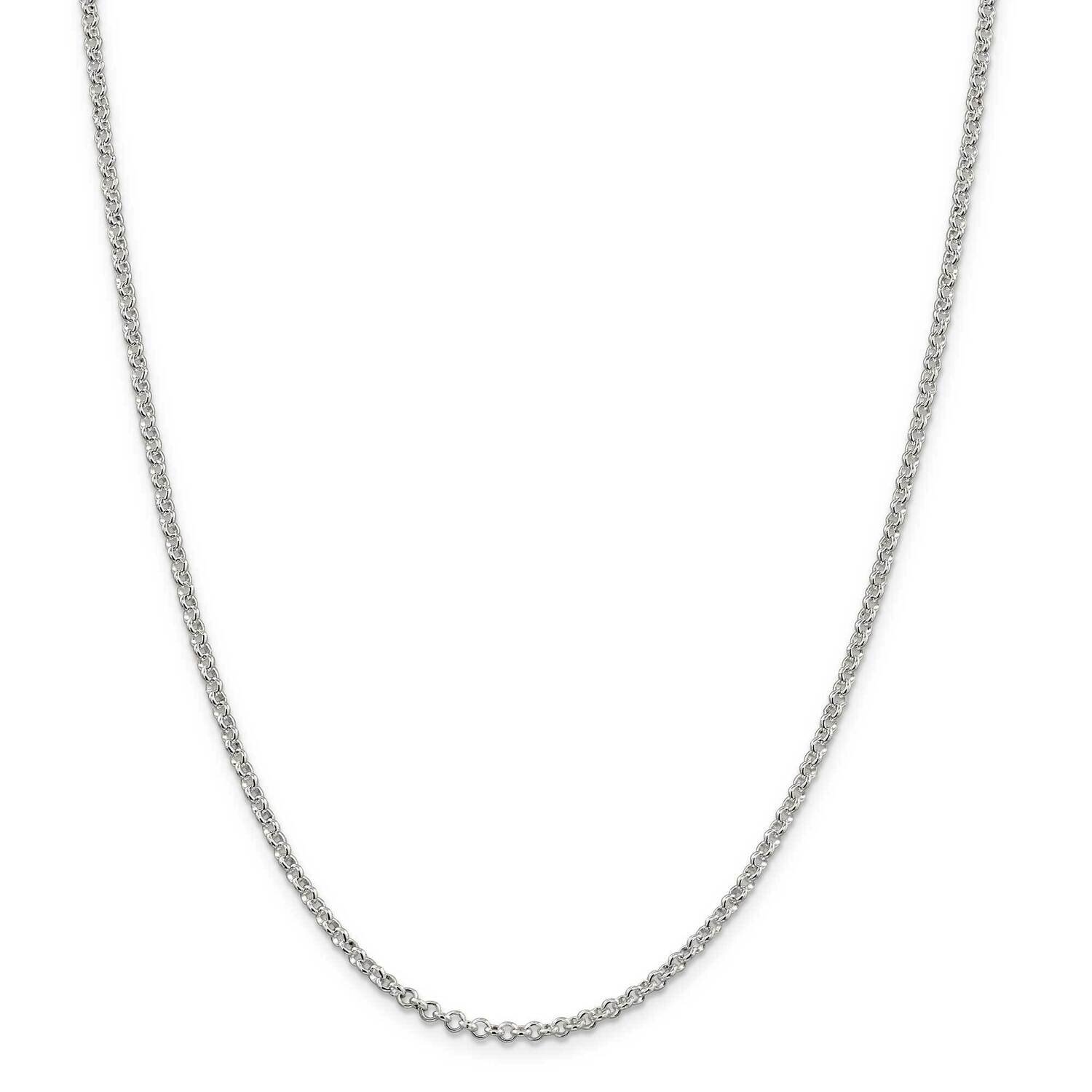 2.5mm Rolo Chain 22 Inch Sterling Silver QFC2-22