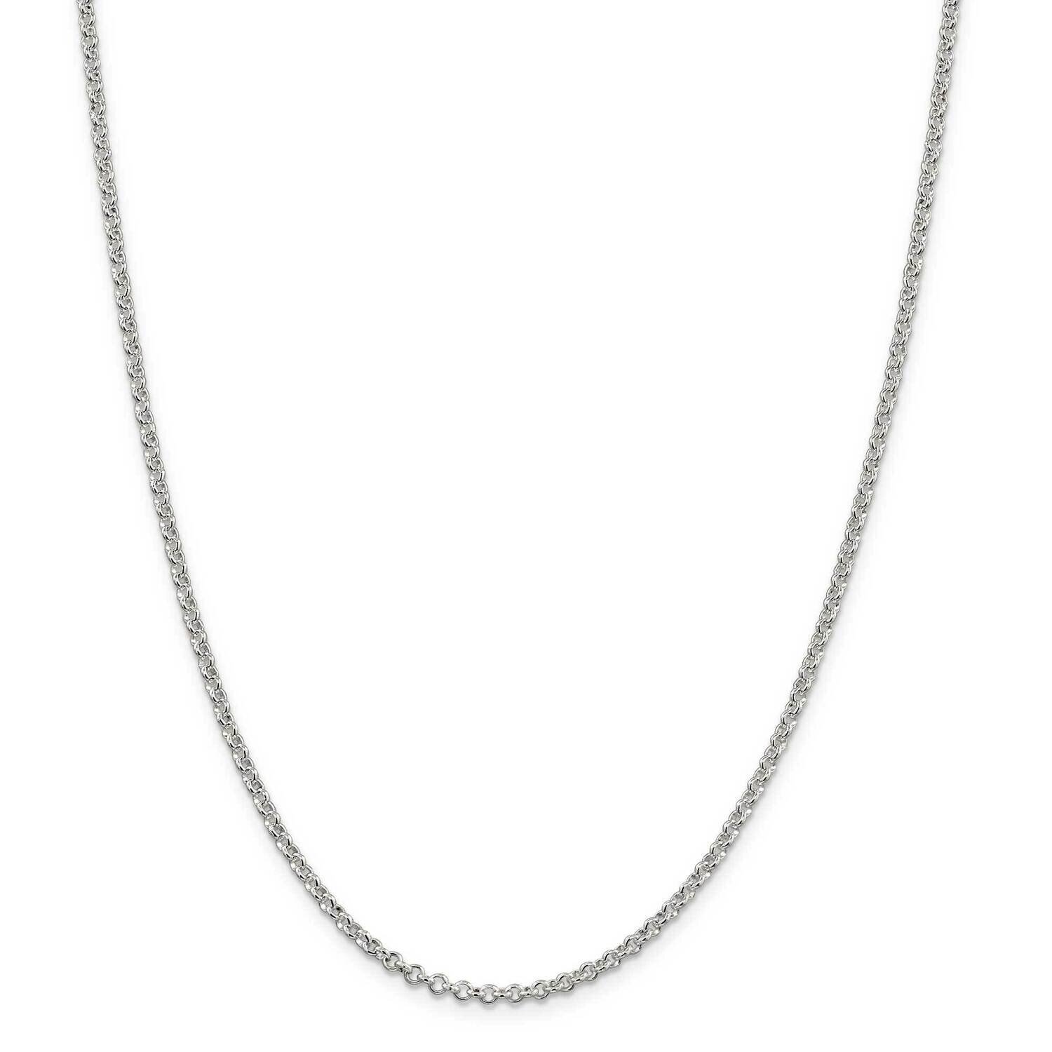 2.5mm Rolo Chain 26 Inch Sterling Silver QFC2-26, MPN: QFC2-26,