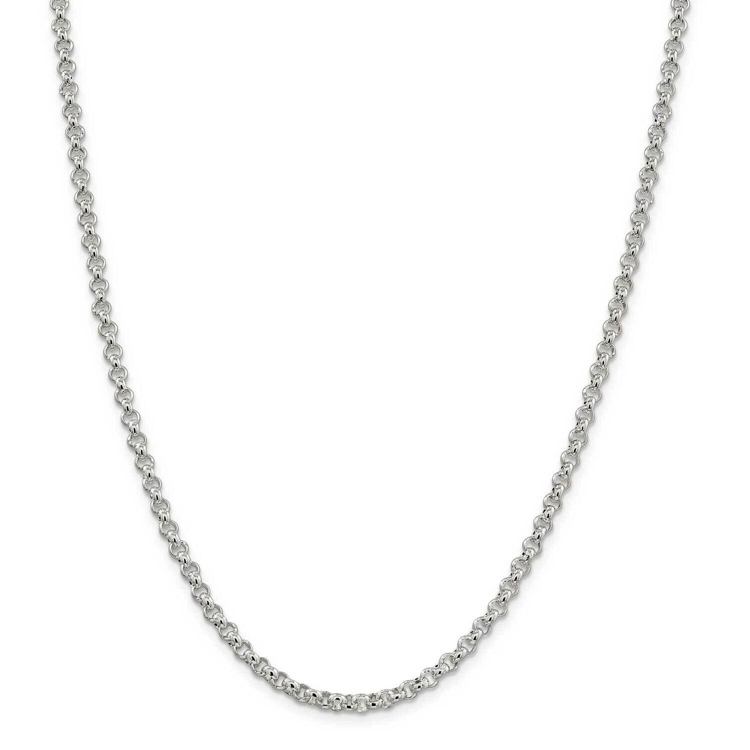 3mm Square Spiga Chain 22 Inch Sterling Silver QFC32-22