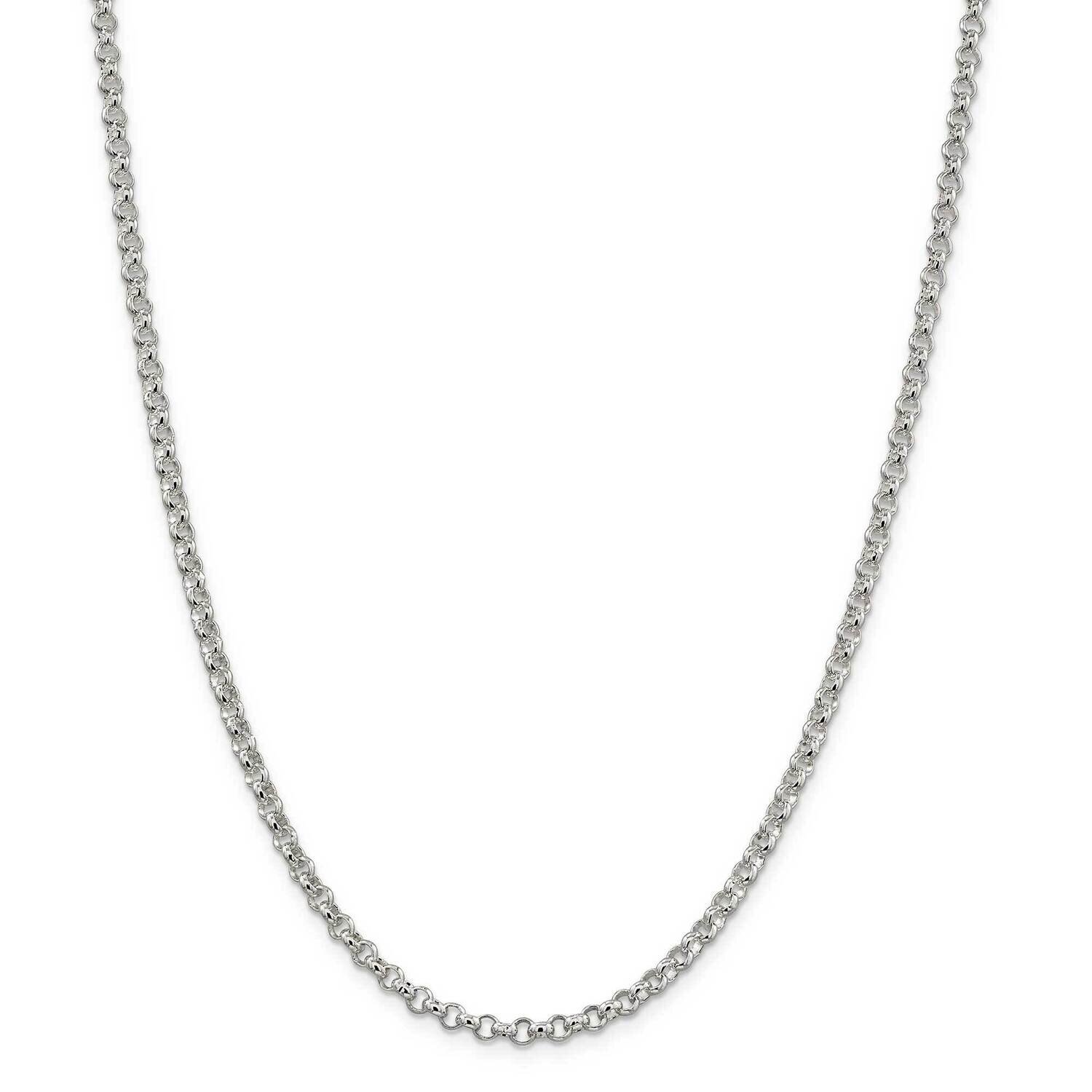 4mm Rolo Chain 22 Inch Sterling Silver QFC5-22
