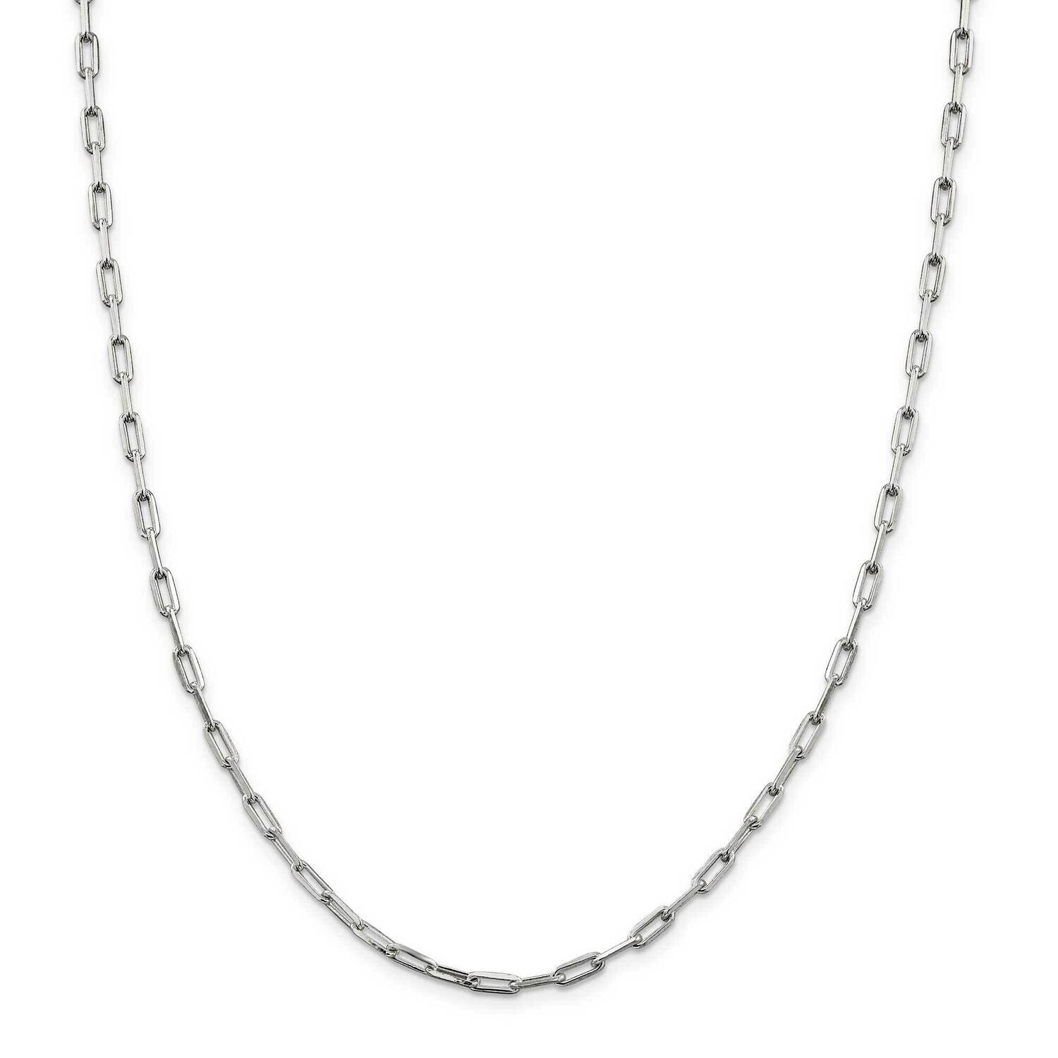 3.25mm Elongated Open Link Chain 26 Inch Sterling Silver QFC53-26, MPN: QFC53-26,