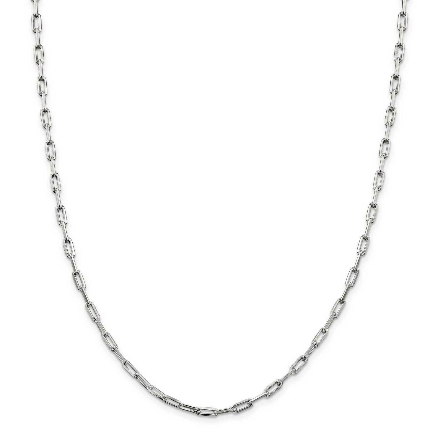 3.25mm Elongated Open Link Chain 36 Inch Sterling Silver QFC53-36