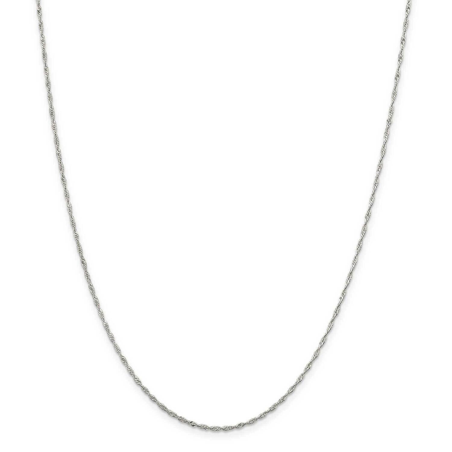 1.4mm Singapore Chain 14 Inch Sterling Silver QFC68-14, MPN: QFC68-14, 191101784316