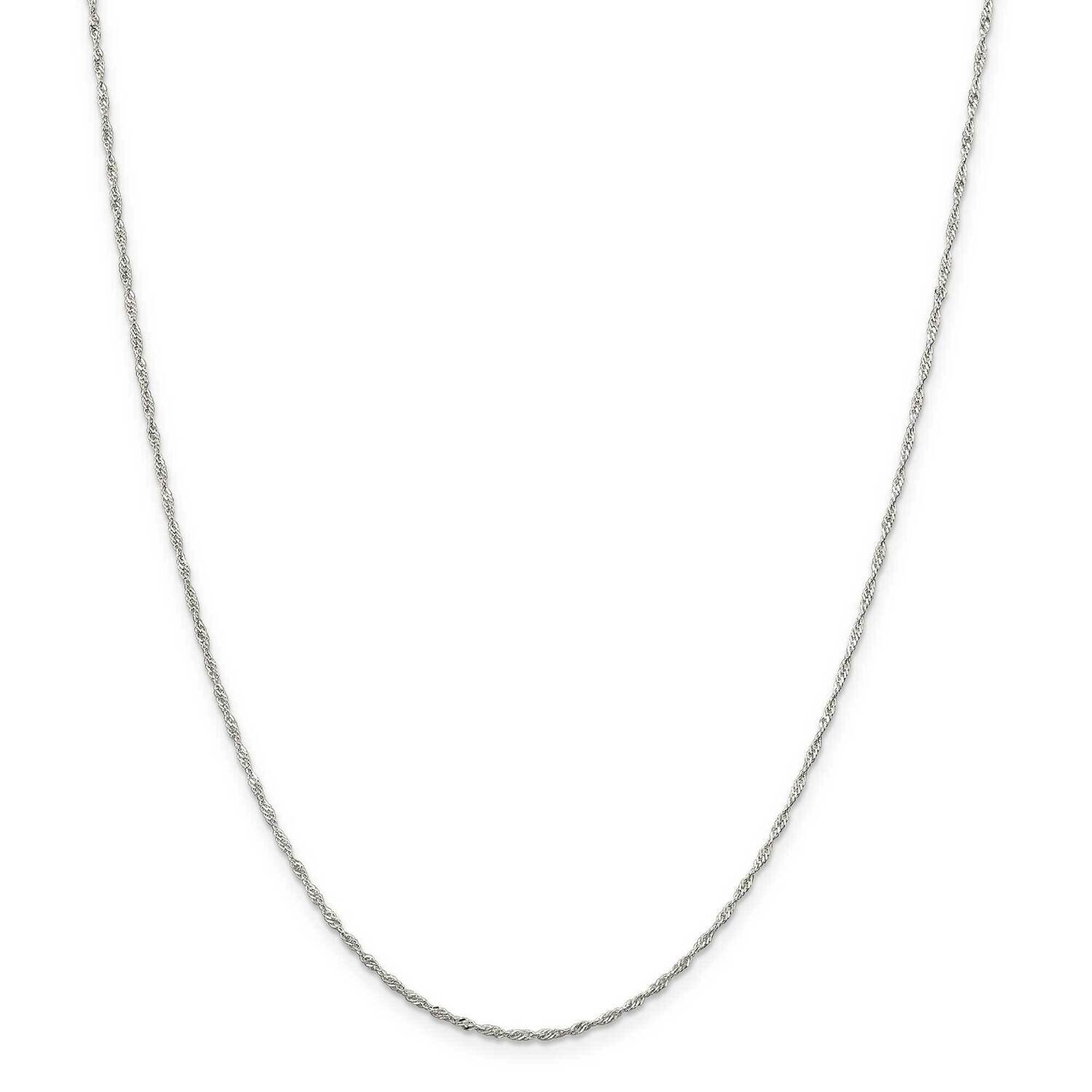 1.4mm Singapore Chain 22 Inch Sterling Silver QFC68-22