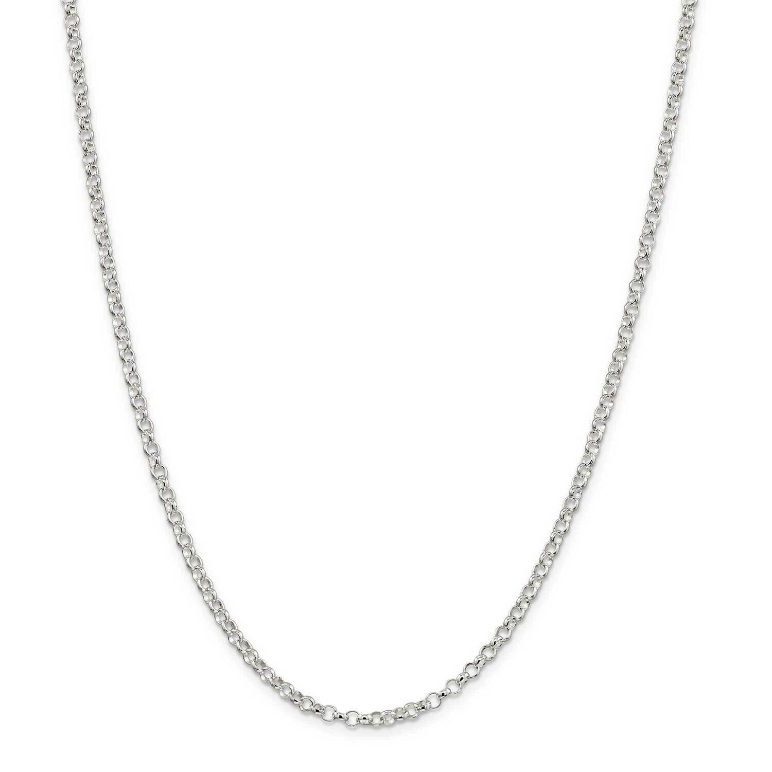 3mm Rolo Chain 26 Inch Sterling Silver QFC74-26