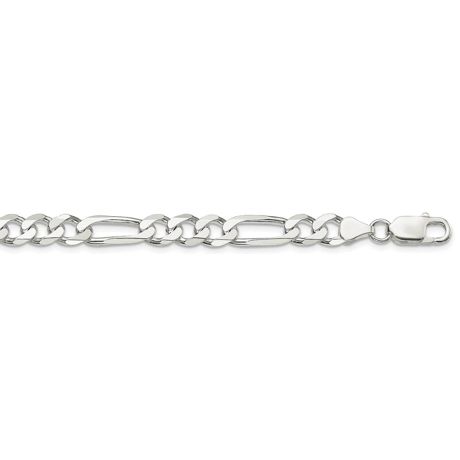 7.5mm Figaro Chain 28 Inch Sterling Silver QFG200-28, MPN: QFG200-28,