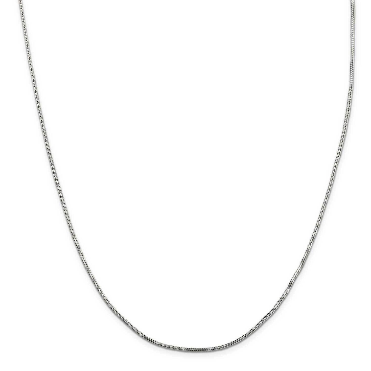1.25mm Diamond-Cut Round Franco Chain with 4 Inch Extender 22 Inch Sterling Silver QFR125E-22, MPN:…