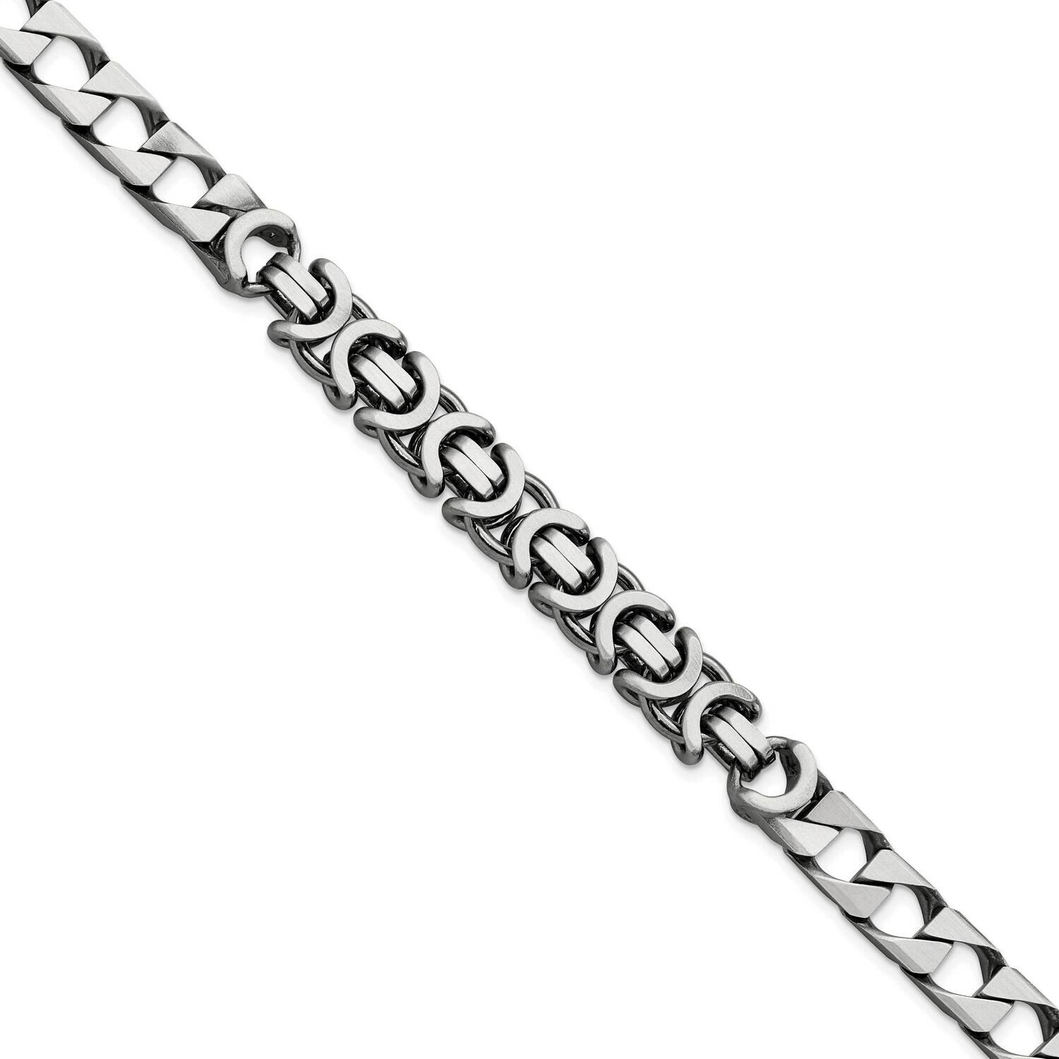 Mens Antiqued Brushed Curb Circles Bracelet Sterling Silver QG5741-8.5, MPN: QG5741-8.5, 1911017702…