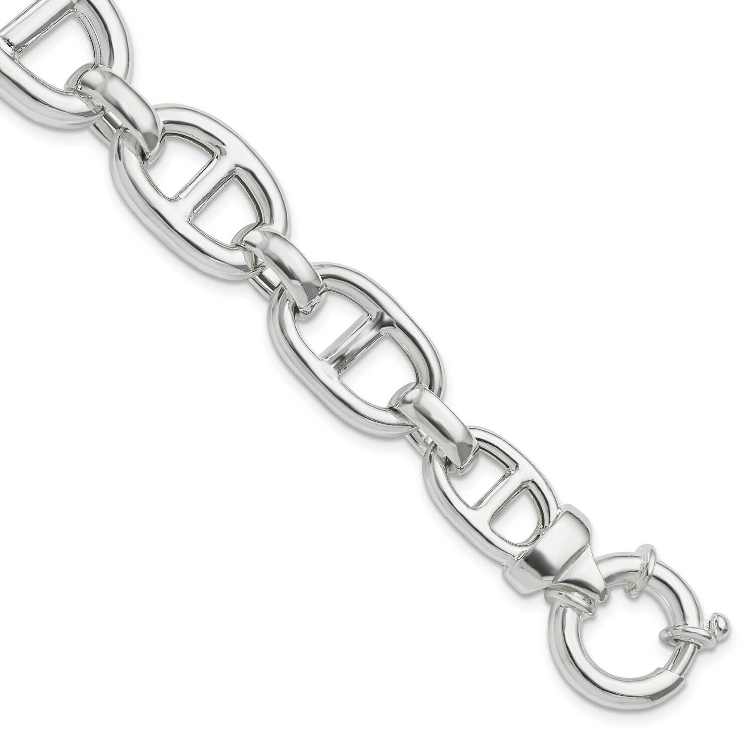 Fancy Link Bracelet Sterling Silver Polished QG5827-7.75, MPN: QG5827-7.75,