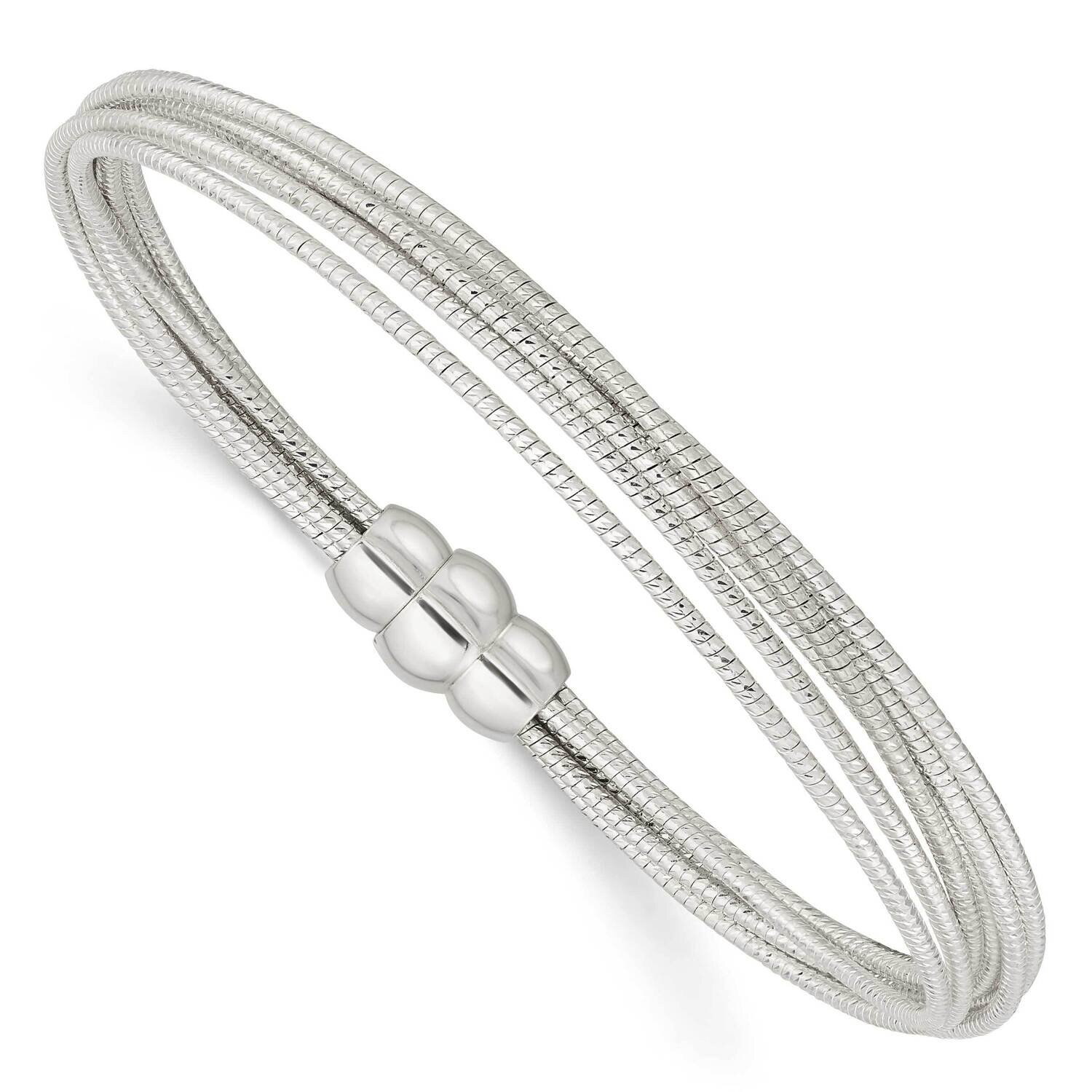 Diamond-Cut Multiple Strand Bracelet Sterling Silver QG5829-7.25, MPN: QG5829-7.25, 196904164983