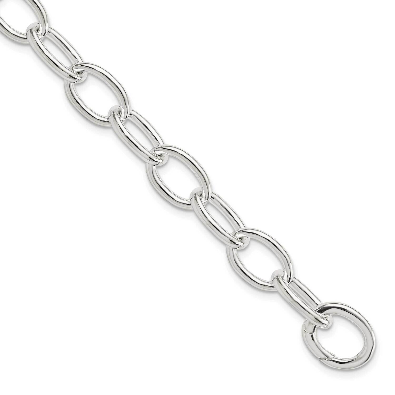 Fancy Link Bracelet Sterling Silver Polished QG5833-7, MPN: QG5833-7,