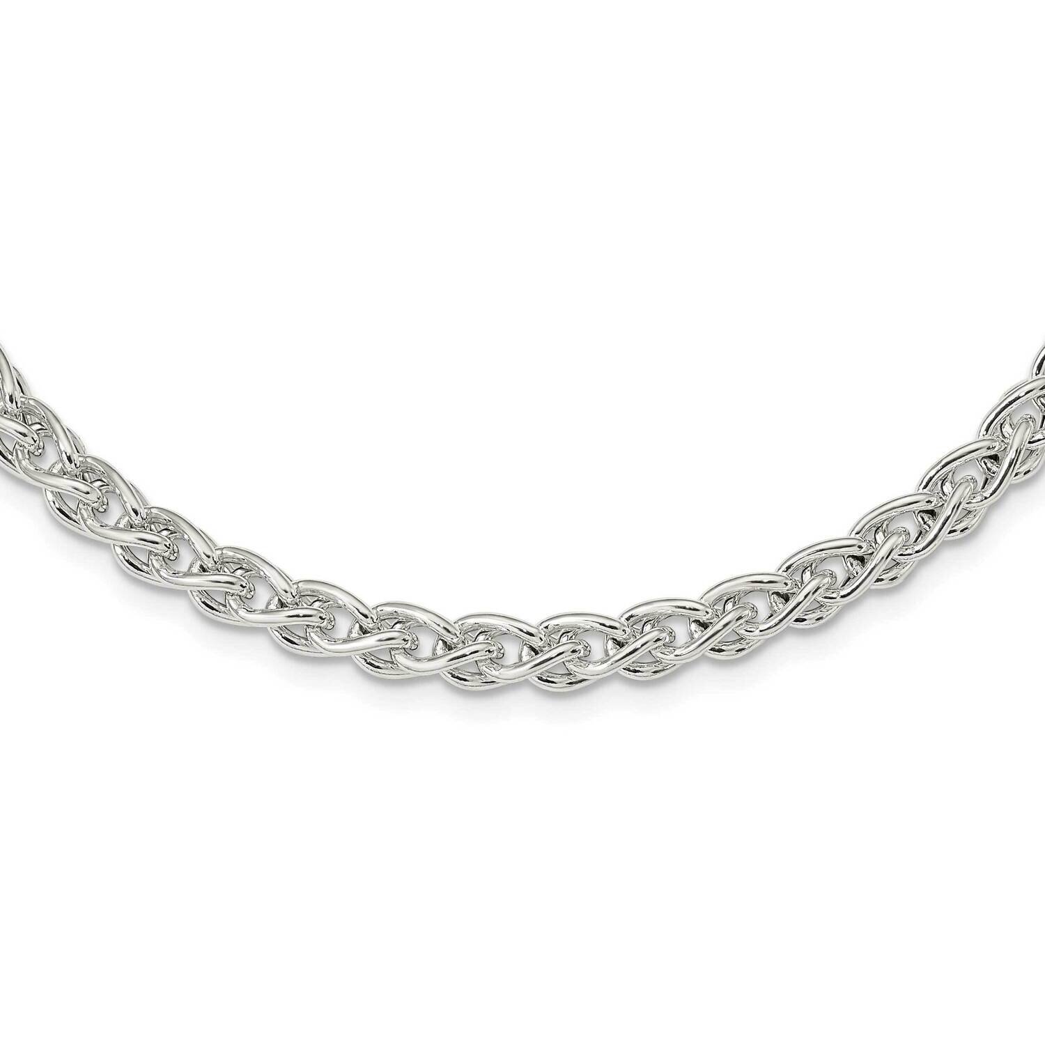 Spiga Necklace 18 Inch Sterling Silver Polished QG5960-18, MPN: QG5960-18, 191101769795