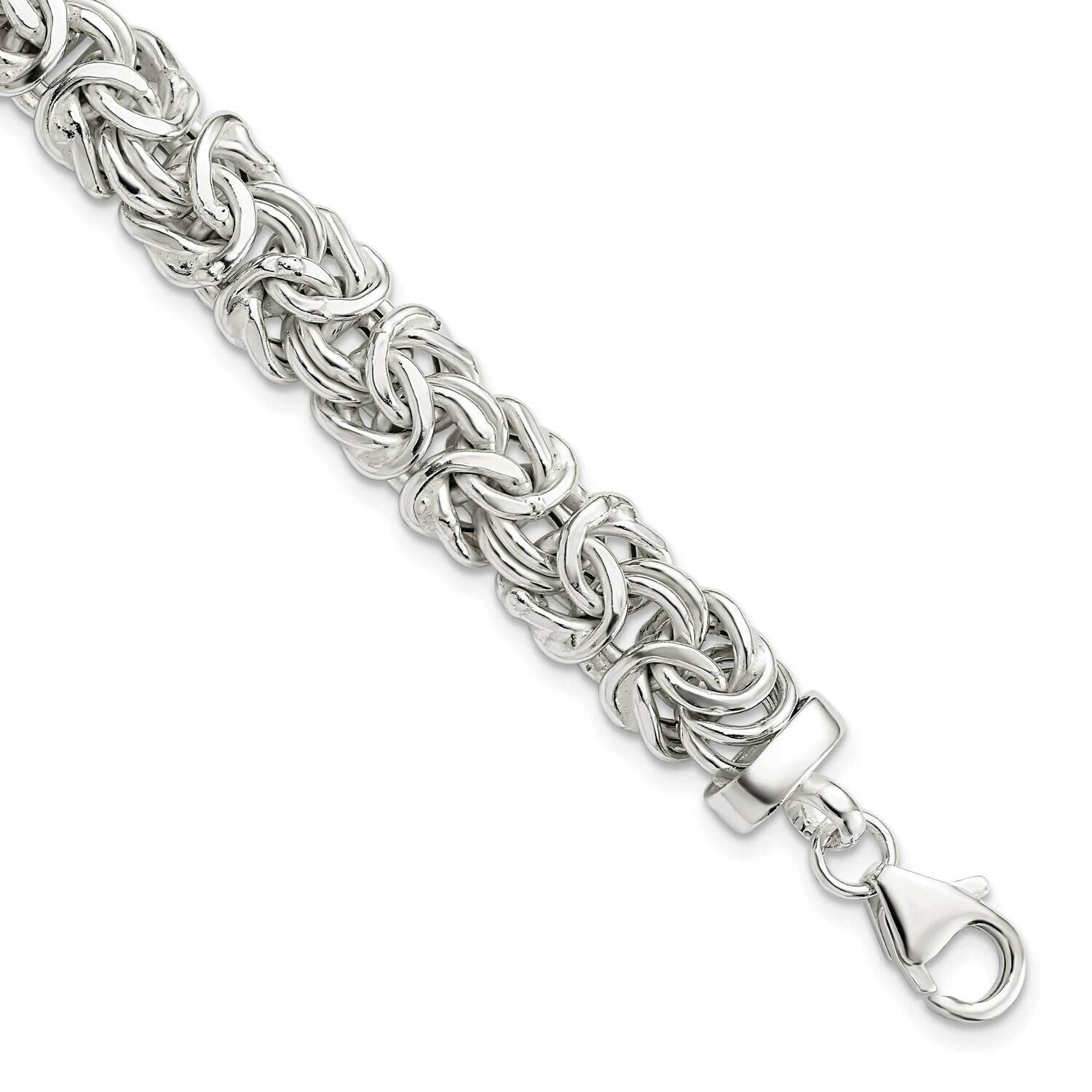 9.3mm Flat Byzantine 7 Inch Chain 7 Inch Sterling Silver Polished QG5962-7, MPN: QG5962-7, 19110176…