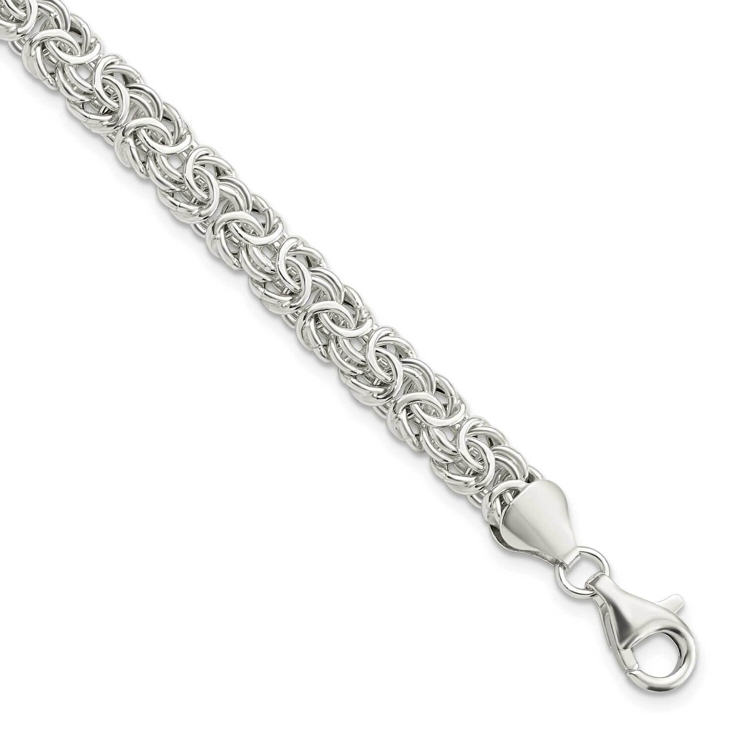Byzantine Link Bracelet Sterling Silver Polished QG5963-7.5, MPN: QG5963-7.5, 191101781285
