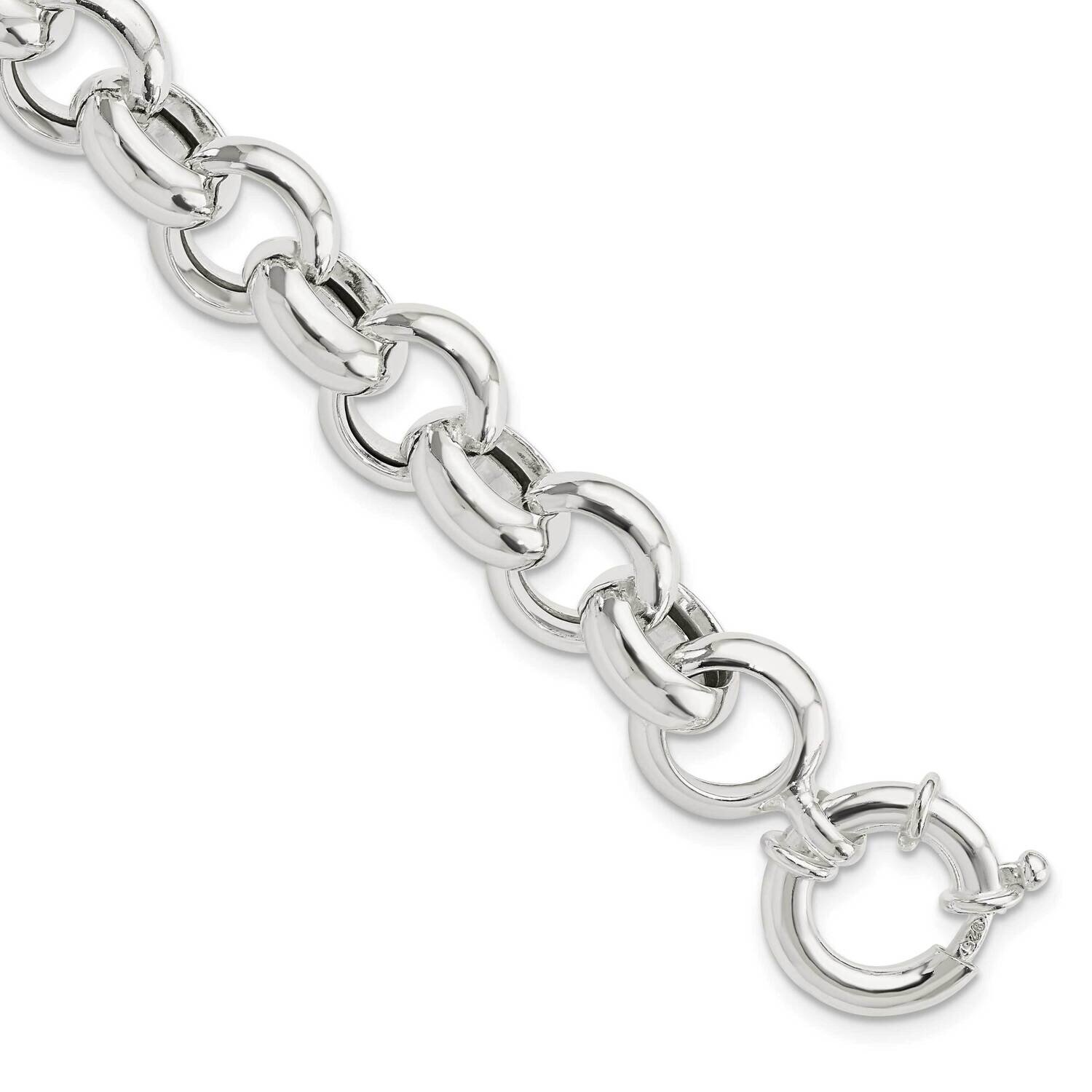 Fancy Link Bracelet Sterling Silver Polished QG5964-8