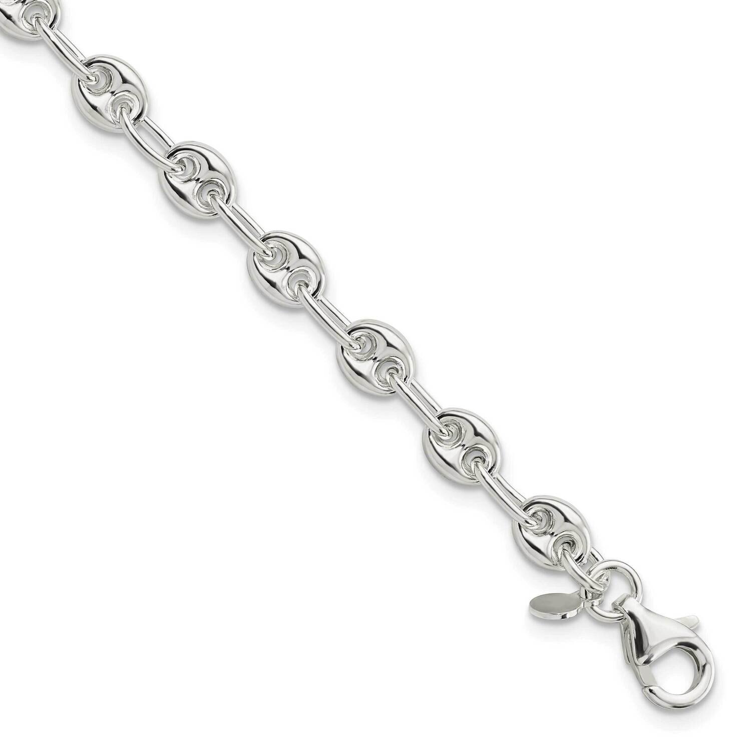 Fancy Link Bracelet Sterling Silver Polished QG5966-7.5