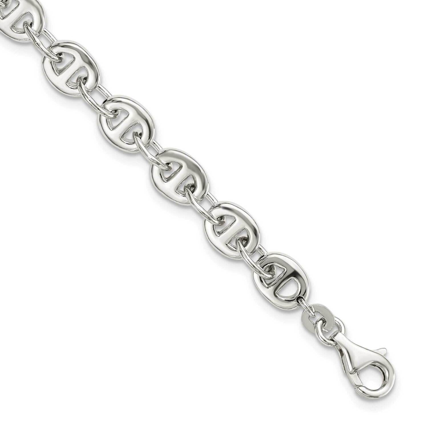 Fancy Link 7.5 Inch Bracelet Sterling Silver Polished QG5967-7.5, MPN: QG5967-7.5,
