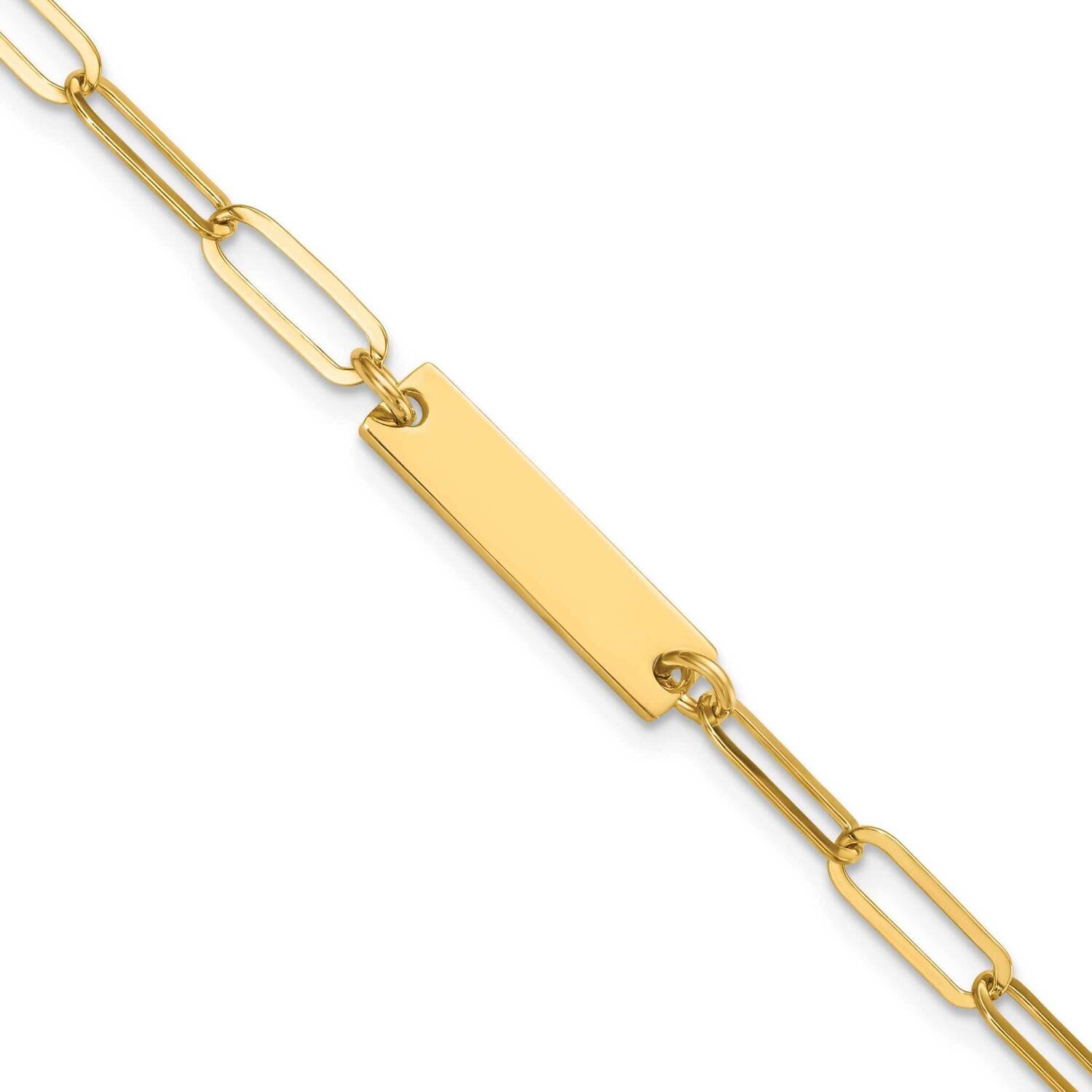 Polished Id with 1.25 Inch Extender Bracelet Sterling Silver Gold-Plated QG5984-6.75, MPN: QG5984-6…