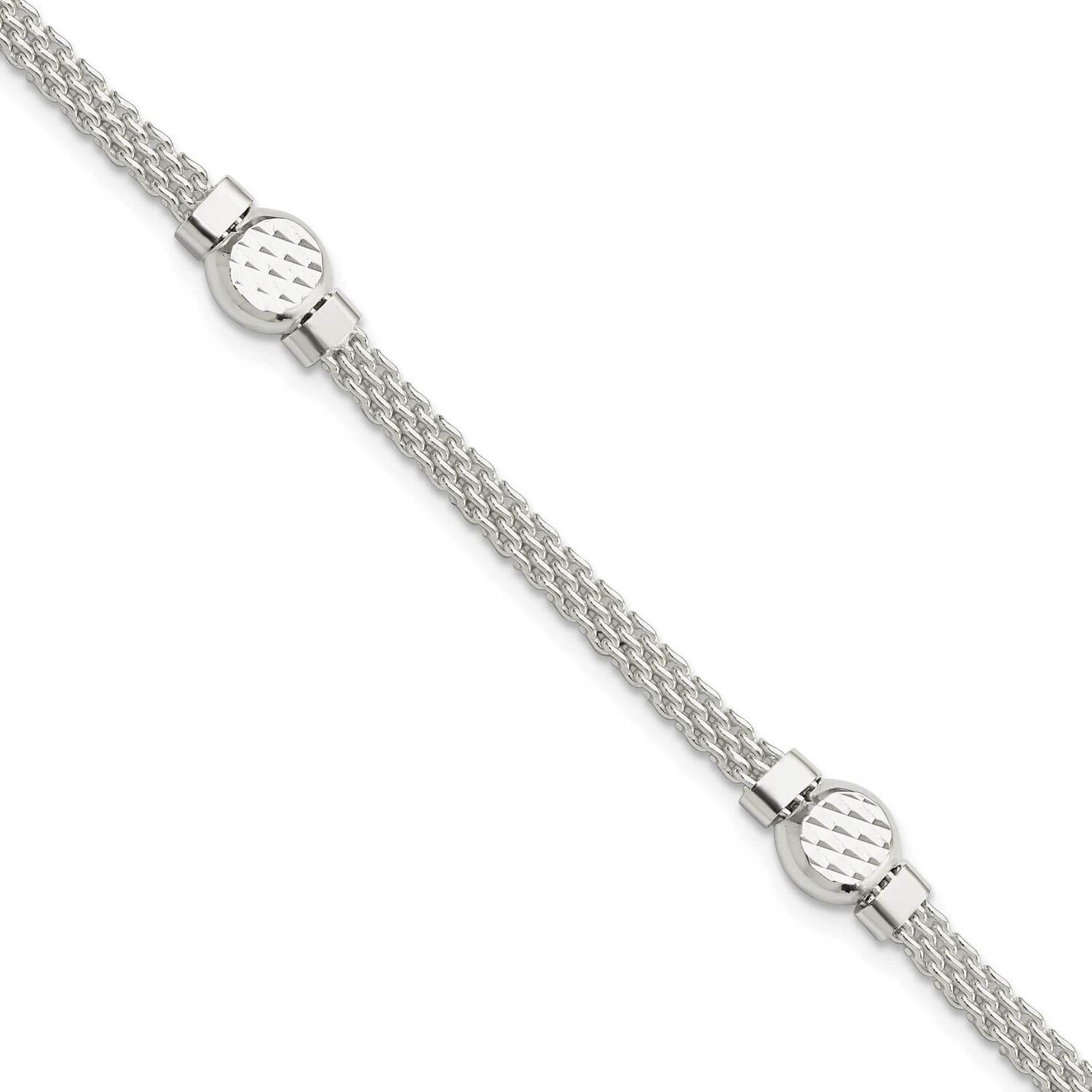 Mesh Fancy Bracelet Sterling Silver QG5995-7.5