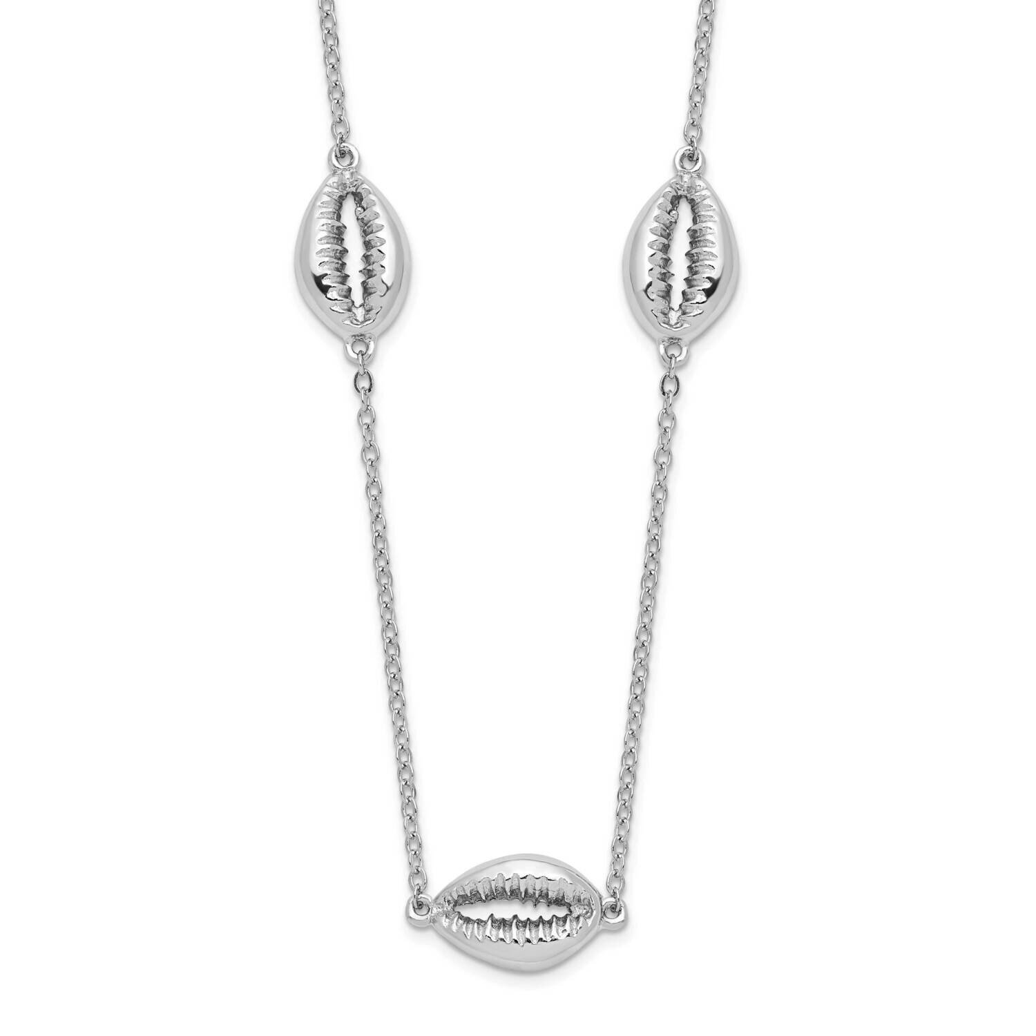 Cowrie Shell Necklace 18 Inch Sterling Silver Rhodium-Plated Polished QG6012-18, MPN: QG6012-18, 19…