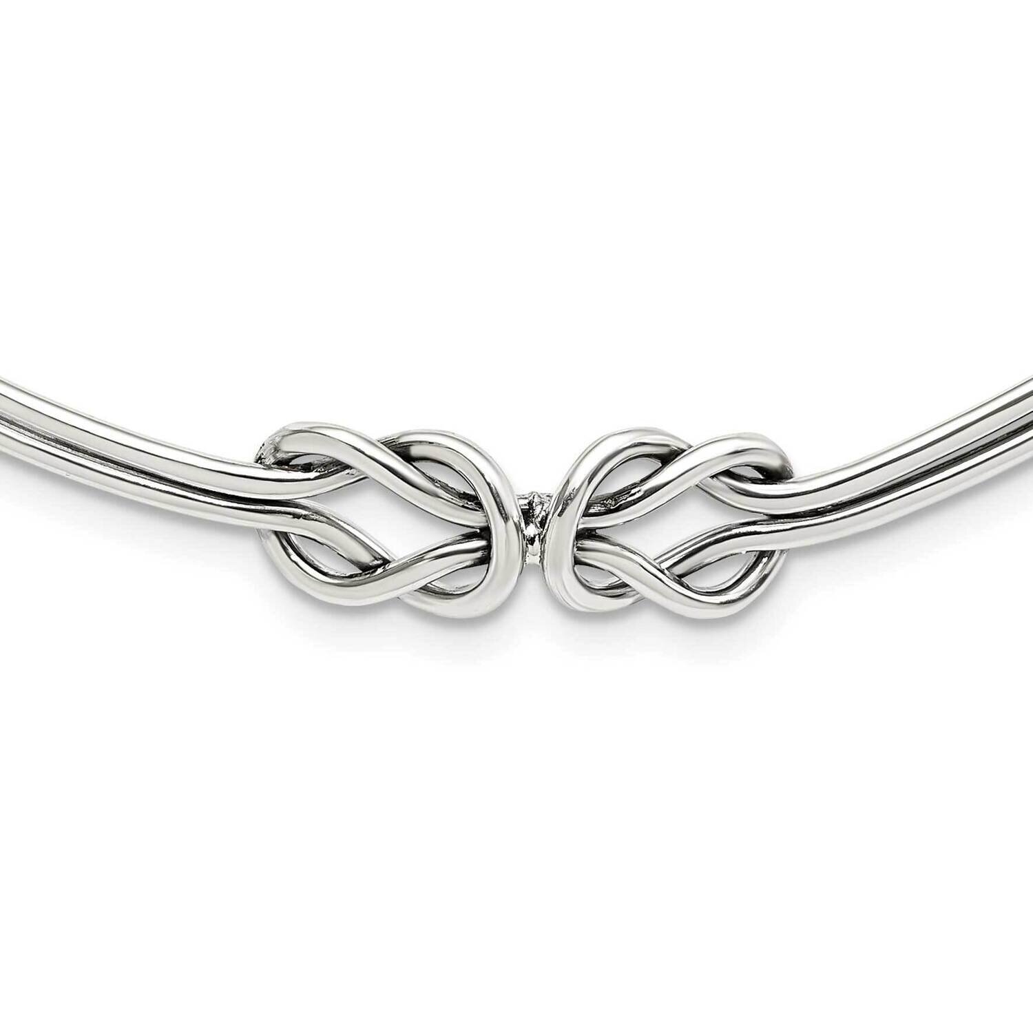 Knotted Neck Collar Sterling Silver Polished QG6041, MPN: QG6041, 191101781537