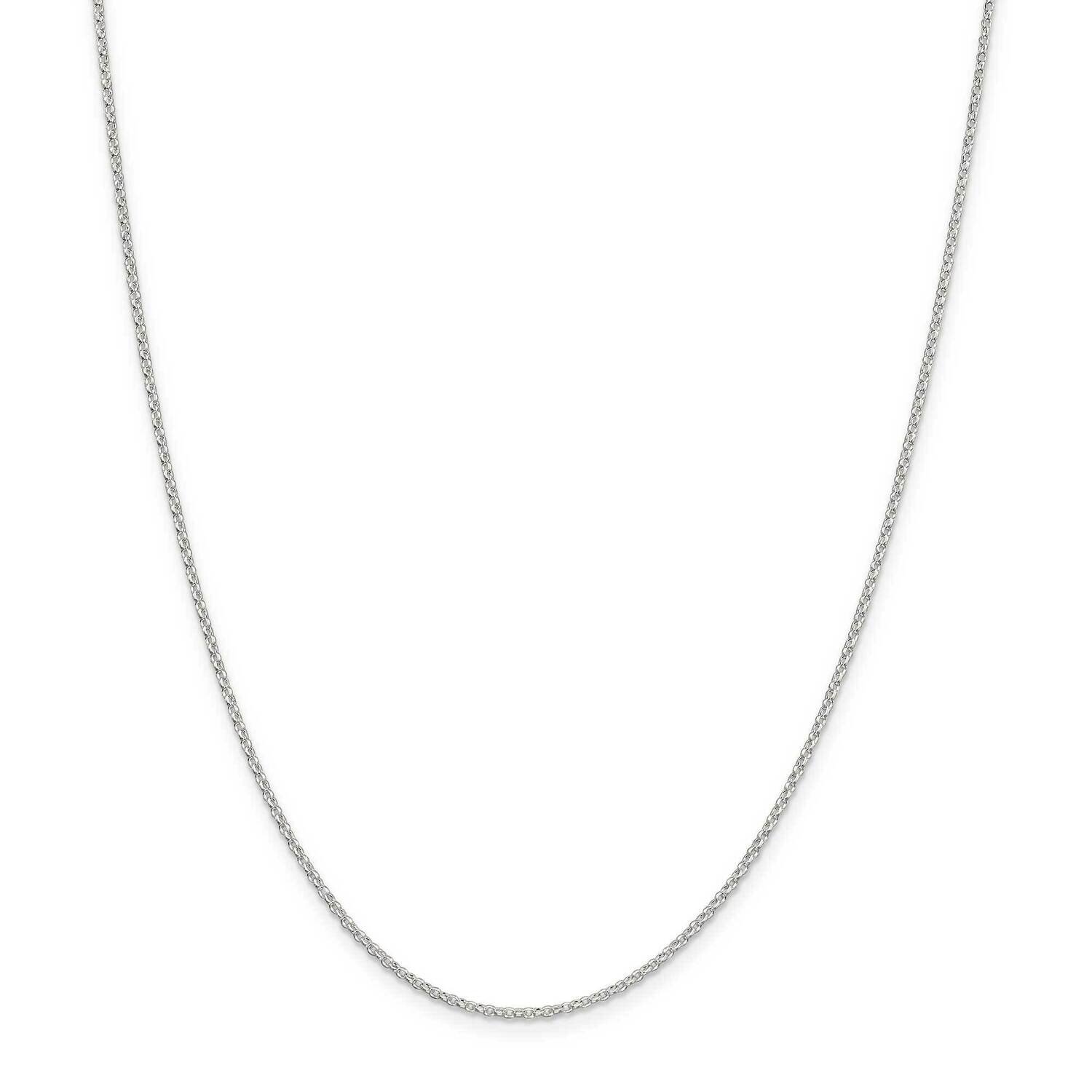 1.5mm Diamond-Cut Cable Chain 26 Inch Sterling Silver QHC022-26, MPN: QHC022-26,