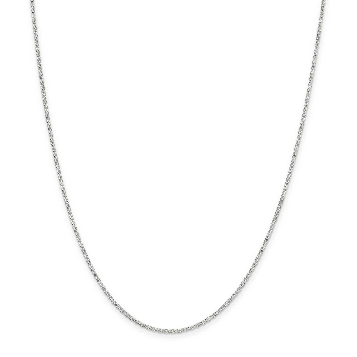 1.5mm Diamond-Cut Cable Chain 36 Inch Sterling Silver QHC022-36