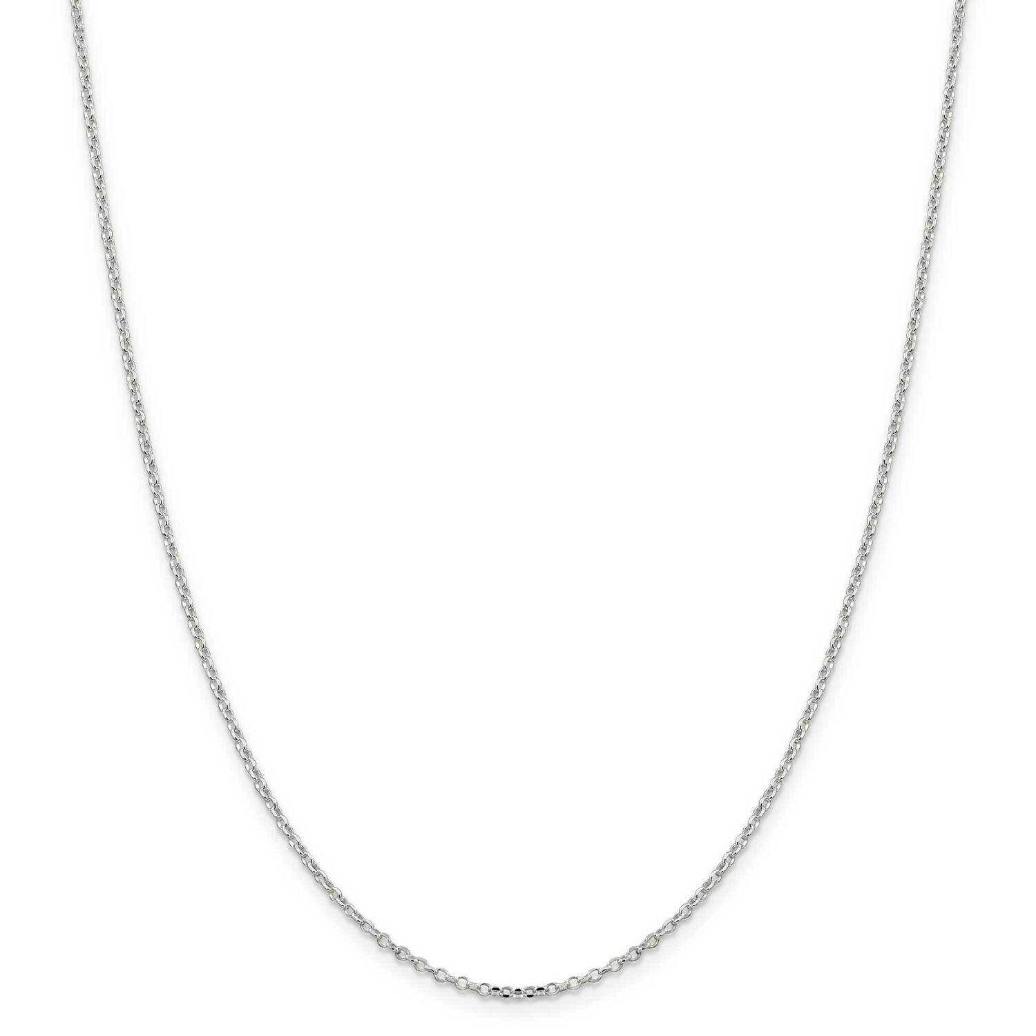 1.75mm Diamond-Cut Cable Chain with 2 Inch Extender 18 Inch Sterling Silver QHC027E-18, MPN: QHC027…