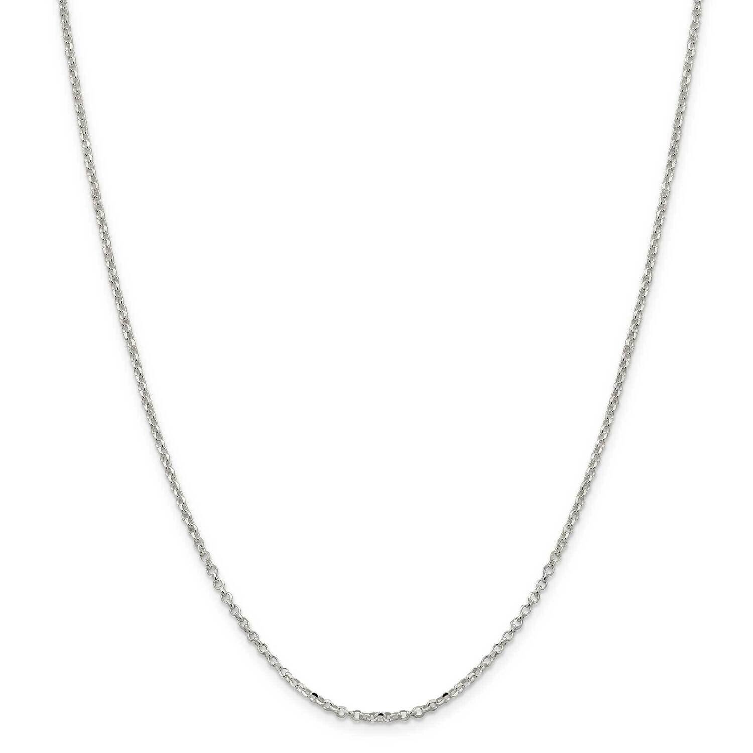 2mm Diamond-Cut Cable Chain 26 Inch Sterling Silver QHC035-26, MPN: QHC035-26,