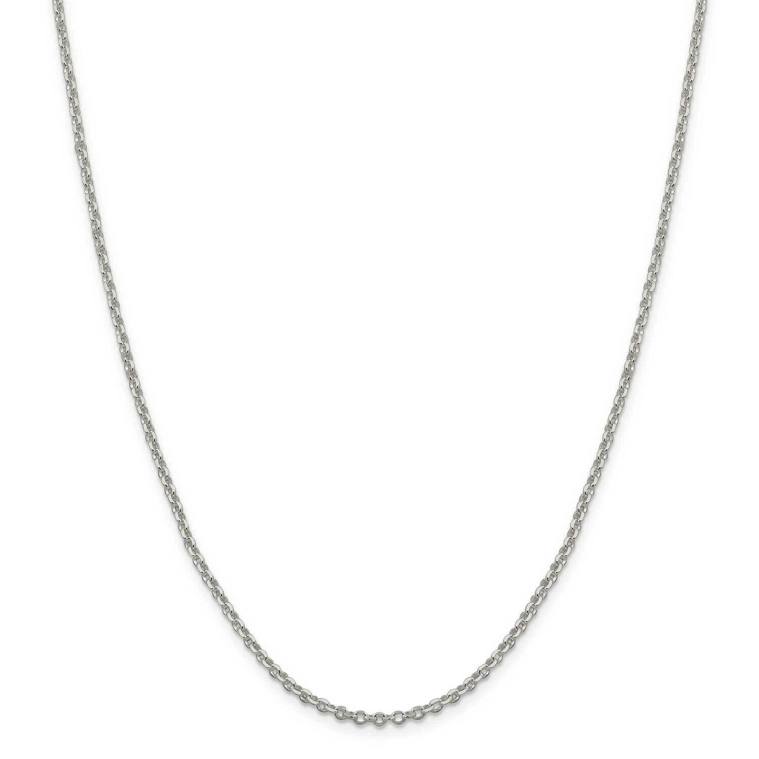 2.5mm Diamond-Cut Cable Chain 22 Inch Sterling Silver QHC045-22, MPN: QHC045-22, 191101768910