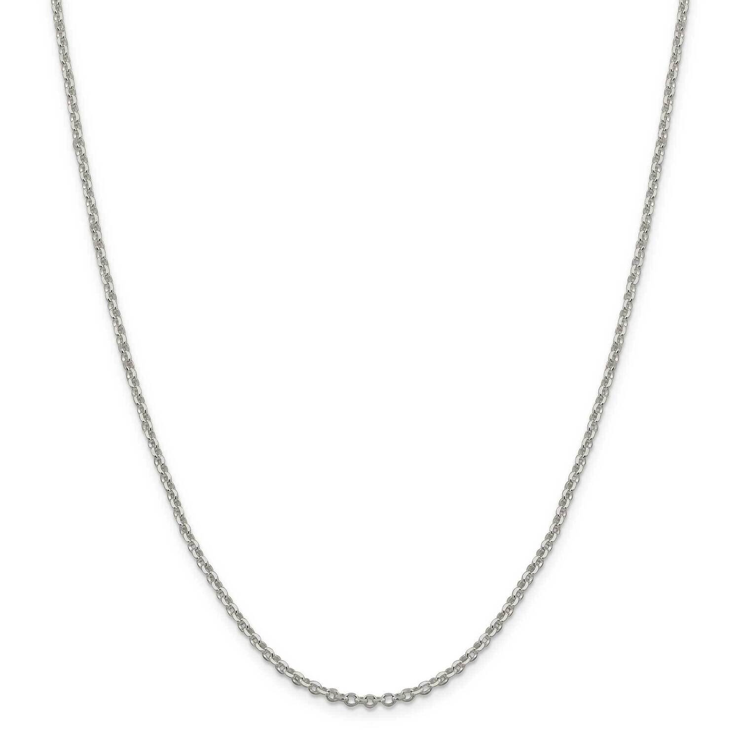 2.5mm Diamond-Cut Cable Chain 26 Inch Sterling Silver QHC045-26, MPN: QHC045-26,