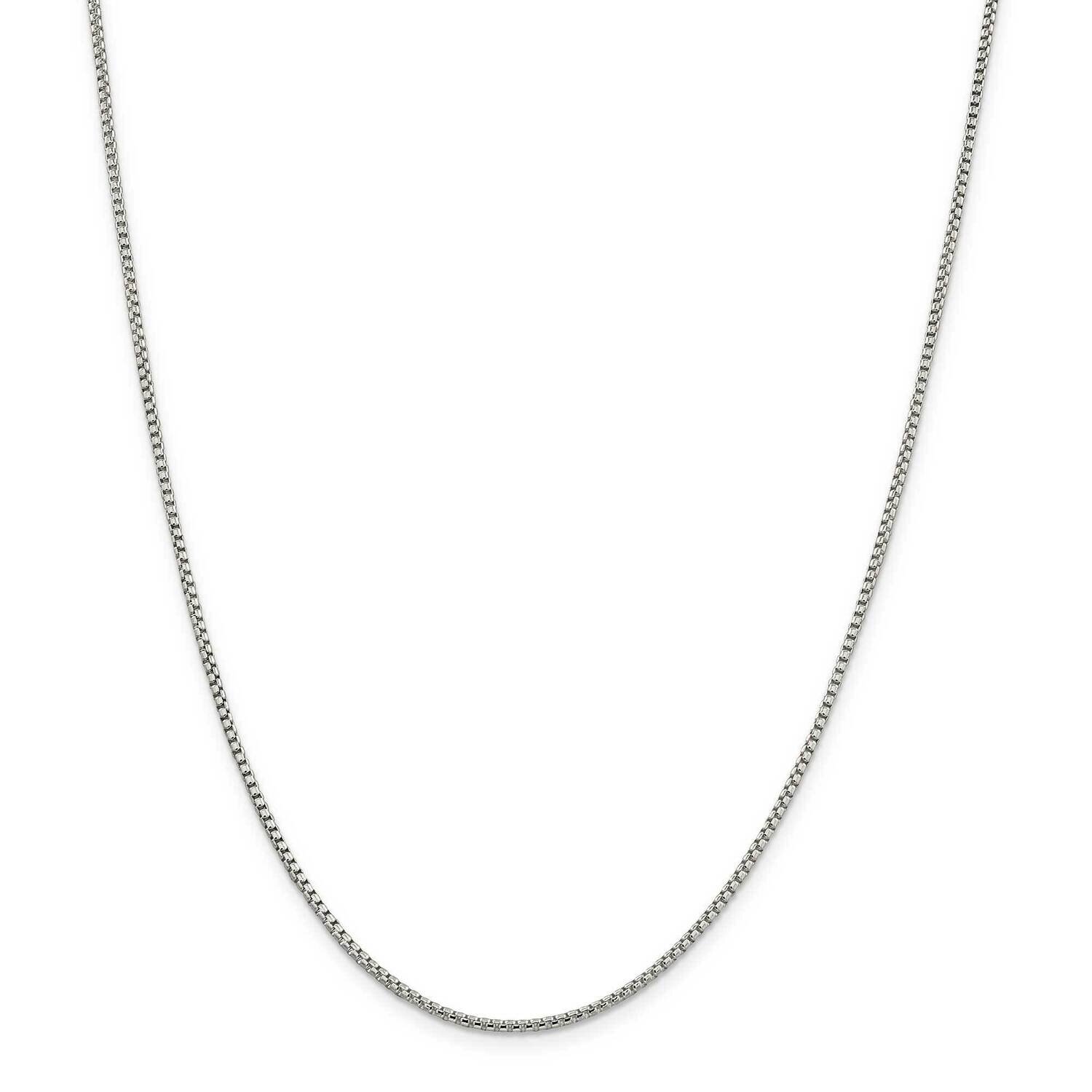 1.75mm Round Box Chain 36 Inch Sterling Silver QHX035-36, MPN: QHX035-36,