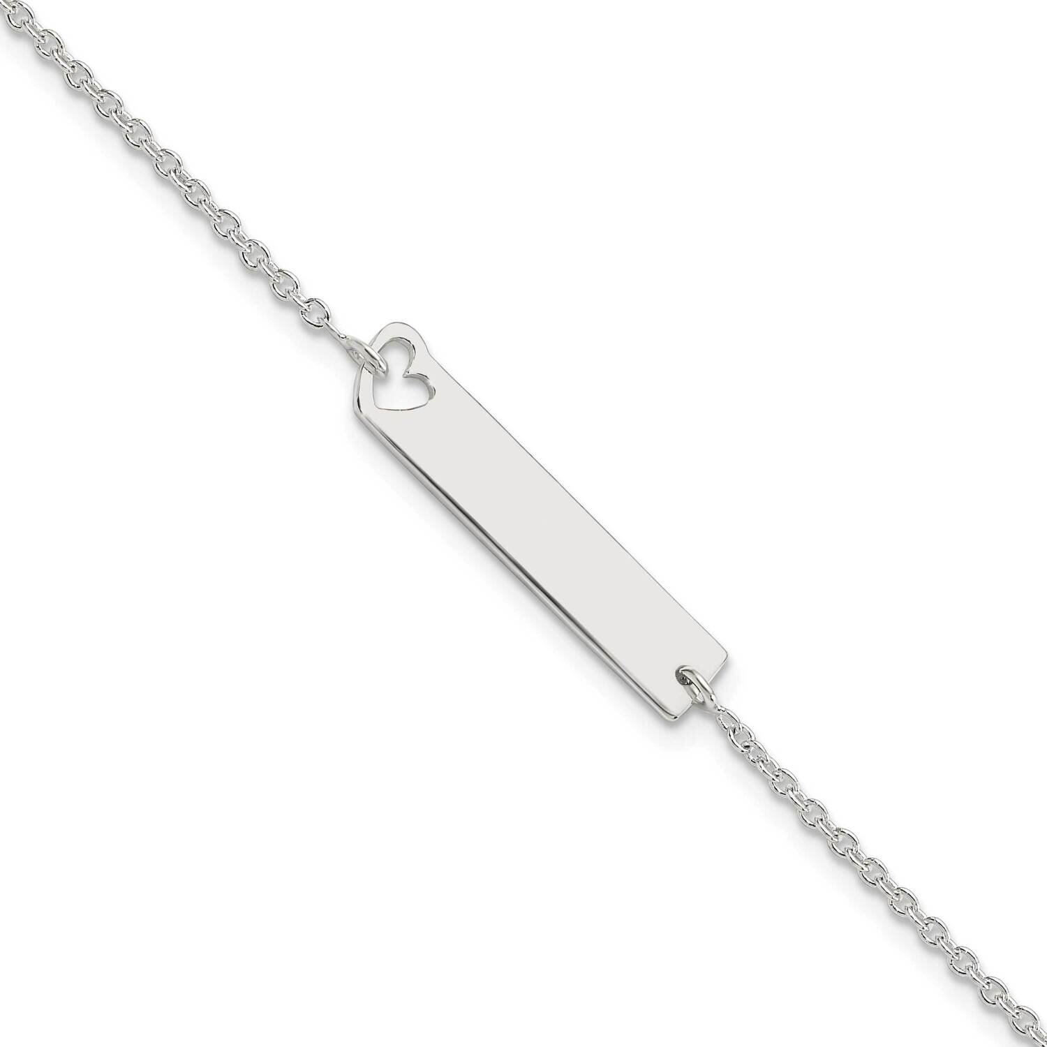 Heart Id 7 Inch Bracelet Sterling Silver Polished QID226-7, MPN: QID226-7, 191101784200
