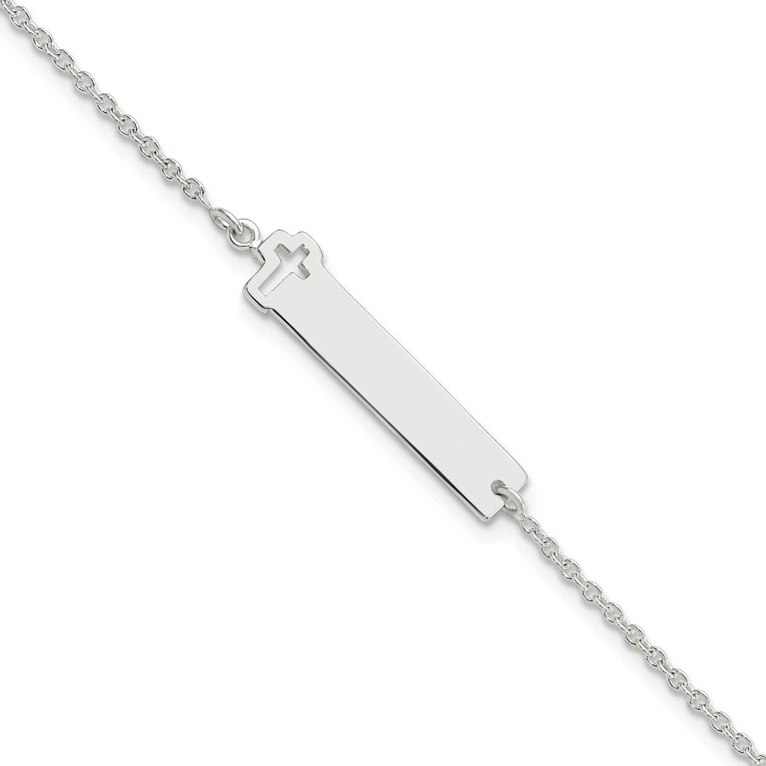 Cross Id 7 Inch Bracelet Sterling Silver Polished QID228-7, MPN: QID228-7, 191101784187