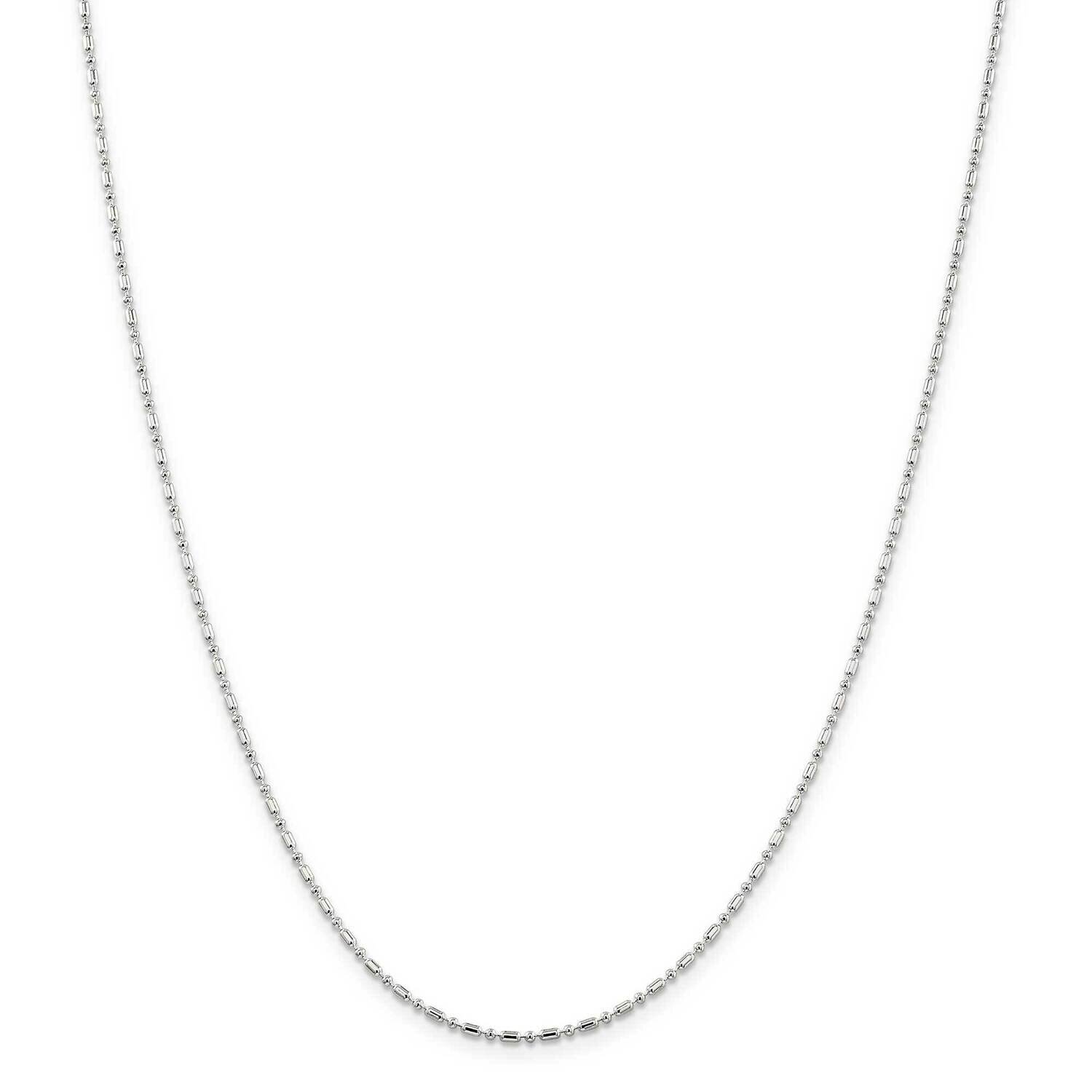 1.5mm Fancy Beaded Chain 14 Inch Sterling Silver QK30-14, MPN: QK30-14, 191101783395