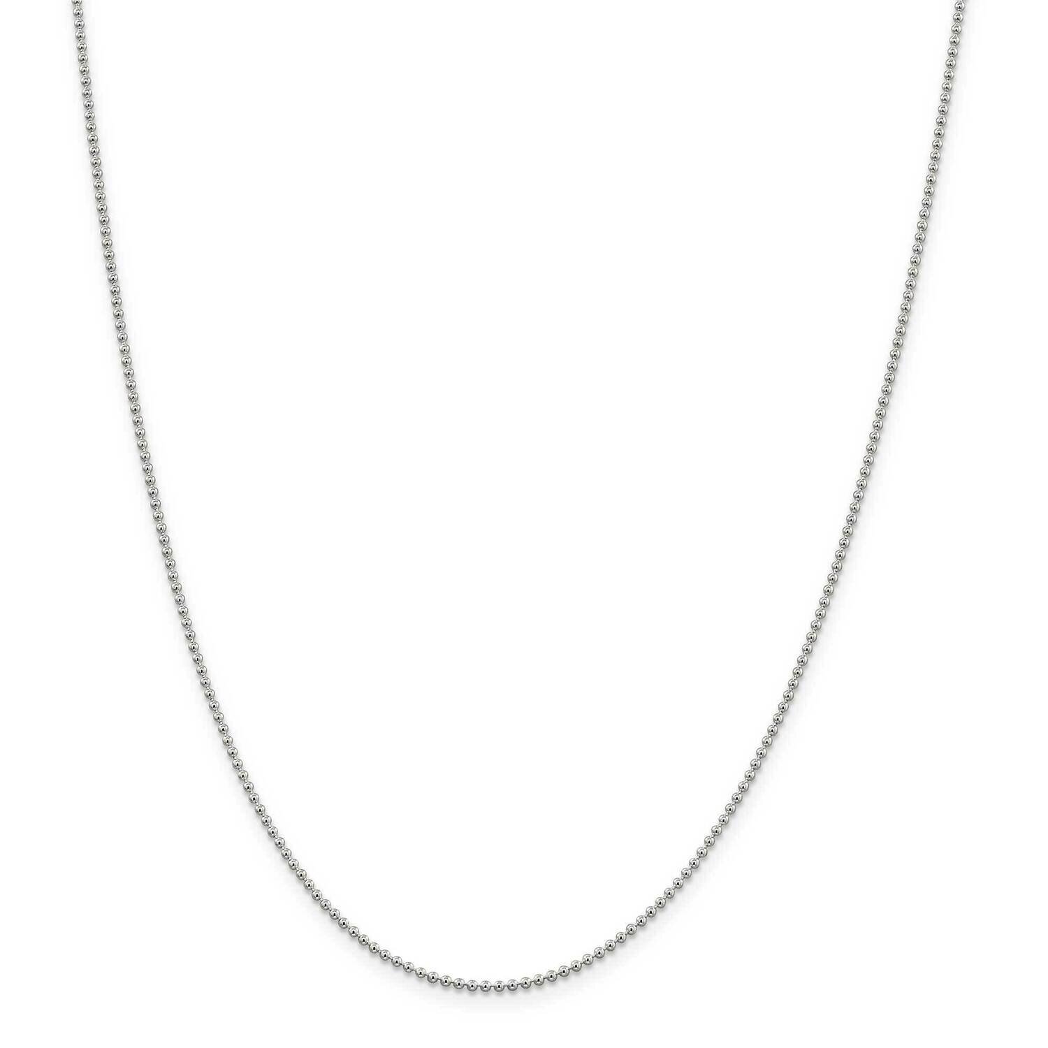 1.5mm Beaded Chain 26 Inch Sterling Silver QK81-26