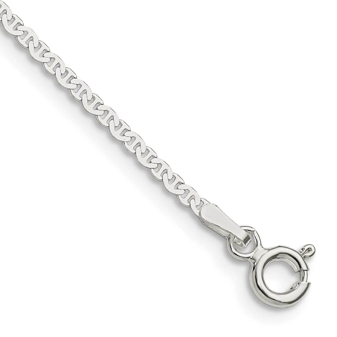 1.85mm Flat Anchor Chain Anklet 10 Inch Sterling Silver QLFA040-10, MPN: QLFA040-10, 196904160954