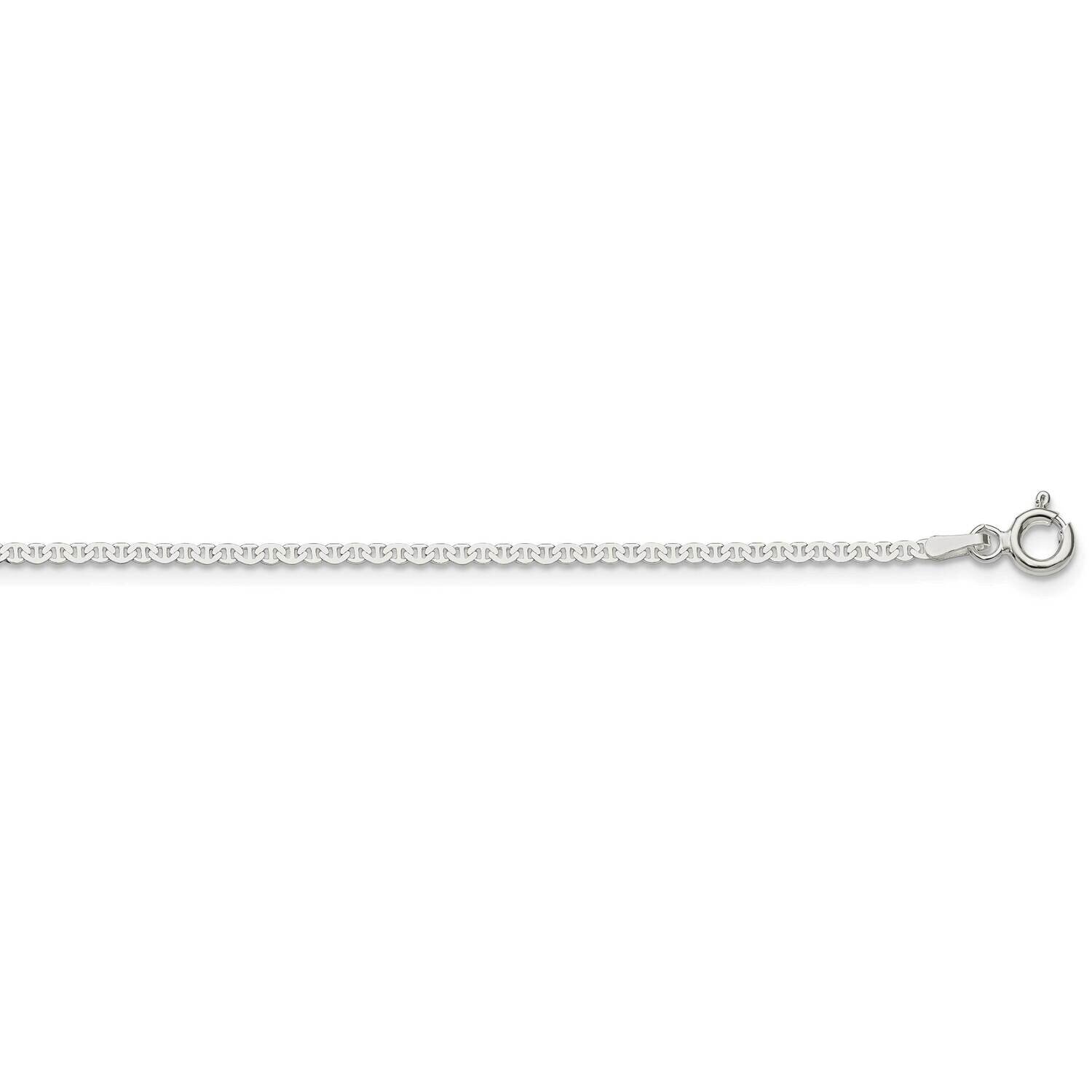 1.85mm Flat Anchor Chain 24 Inch Sterling Silver QLFA040-24, MPN: QLFA040-24,