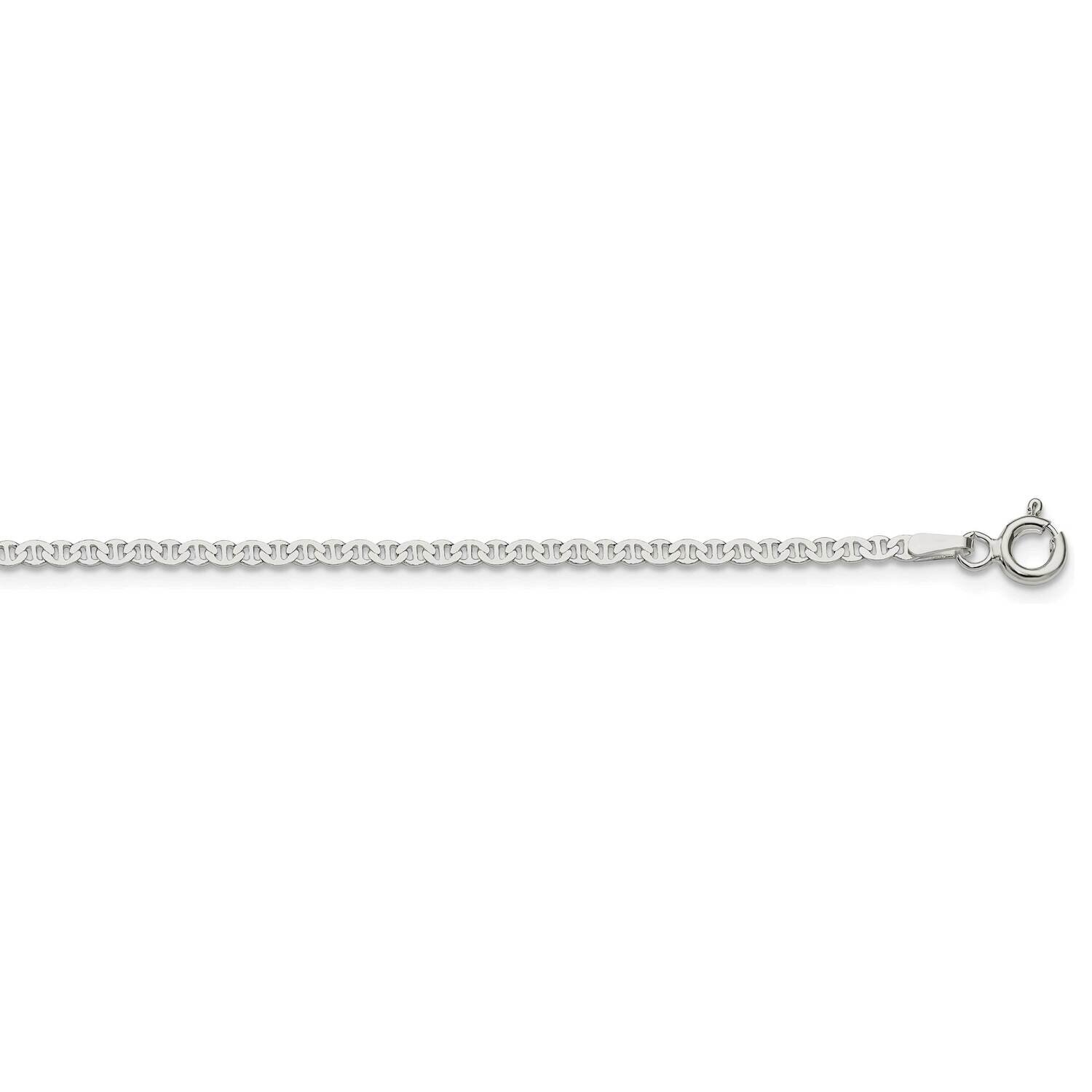 2.25mm Flat Anchor Chain 22 Inch Sterling Silver QLFA050-22, MPN: QLFA050-22,