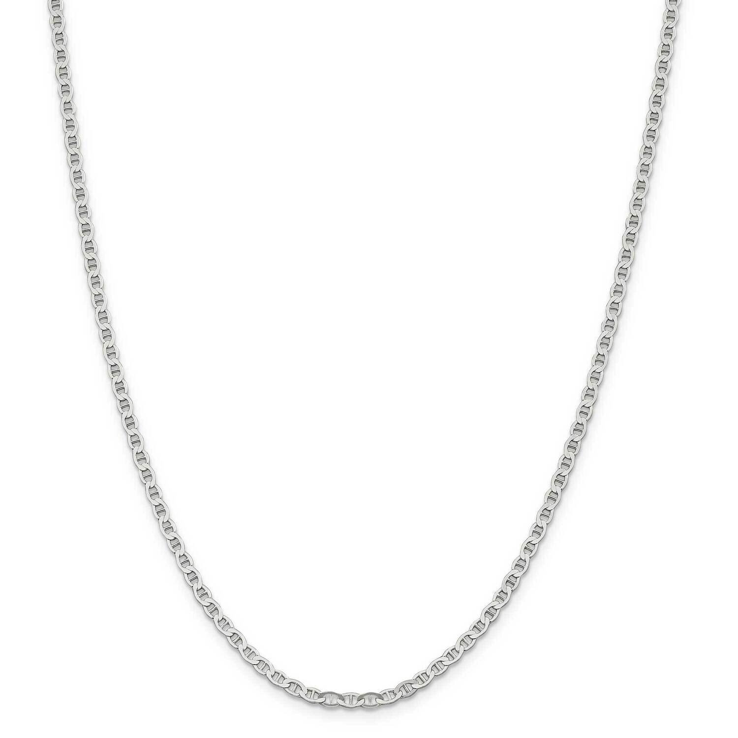 3.1mm Flat Anchor Chain 22 Inch Sterling Silver QLFA065-22, MPN: QLFA065-22,
