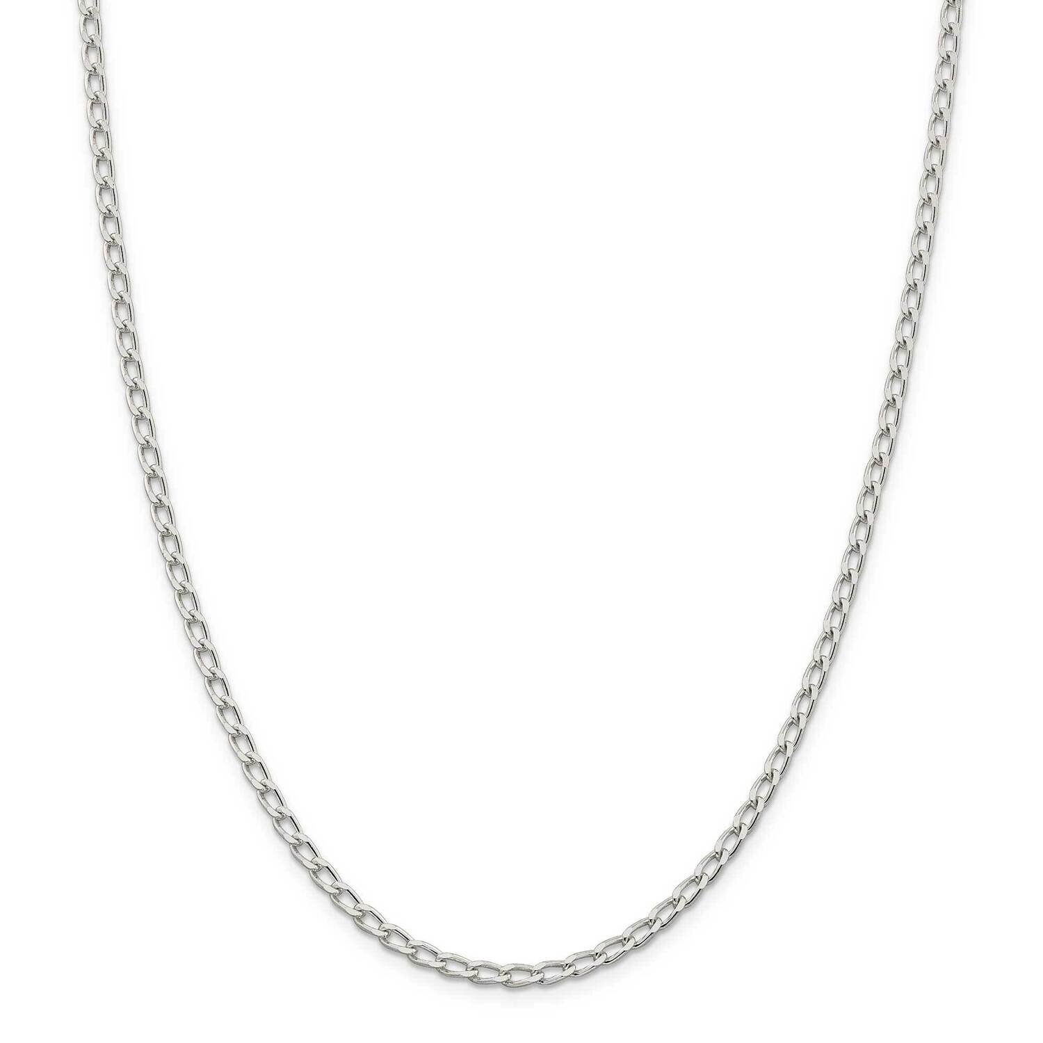 3.2mm Open Elongated Link Chain 22 Inch Sterling Silver QLL100-22, MPN: QLL100-22,